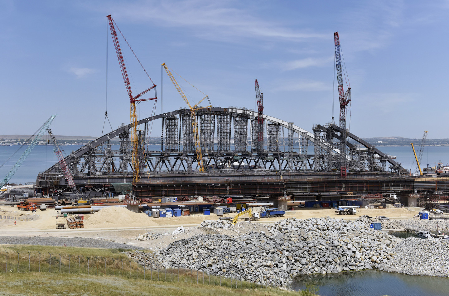 Строительство моста через Керченский пролив. Фото: &copy; РИА Новости/Александр Полегенько


