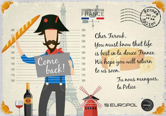 Франция. Карточка для розыска Фарука Хаши, обвиняемого в участии в организованном вооружённом ограблении в 2001 году. Жил на севере Франции, а также в Бельгии и Нидерландах. Фото: EUROPOL
