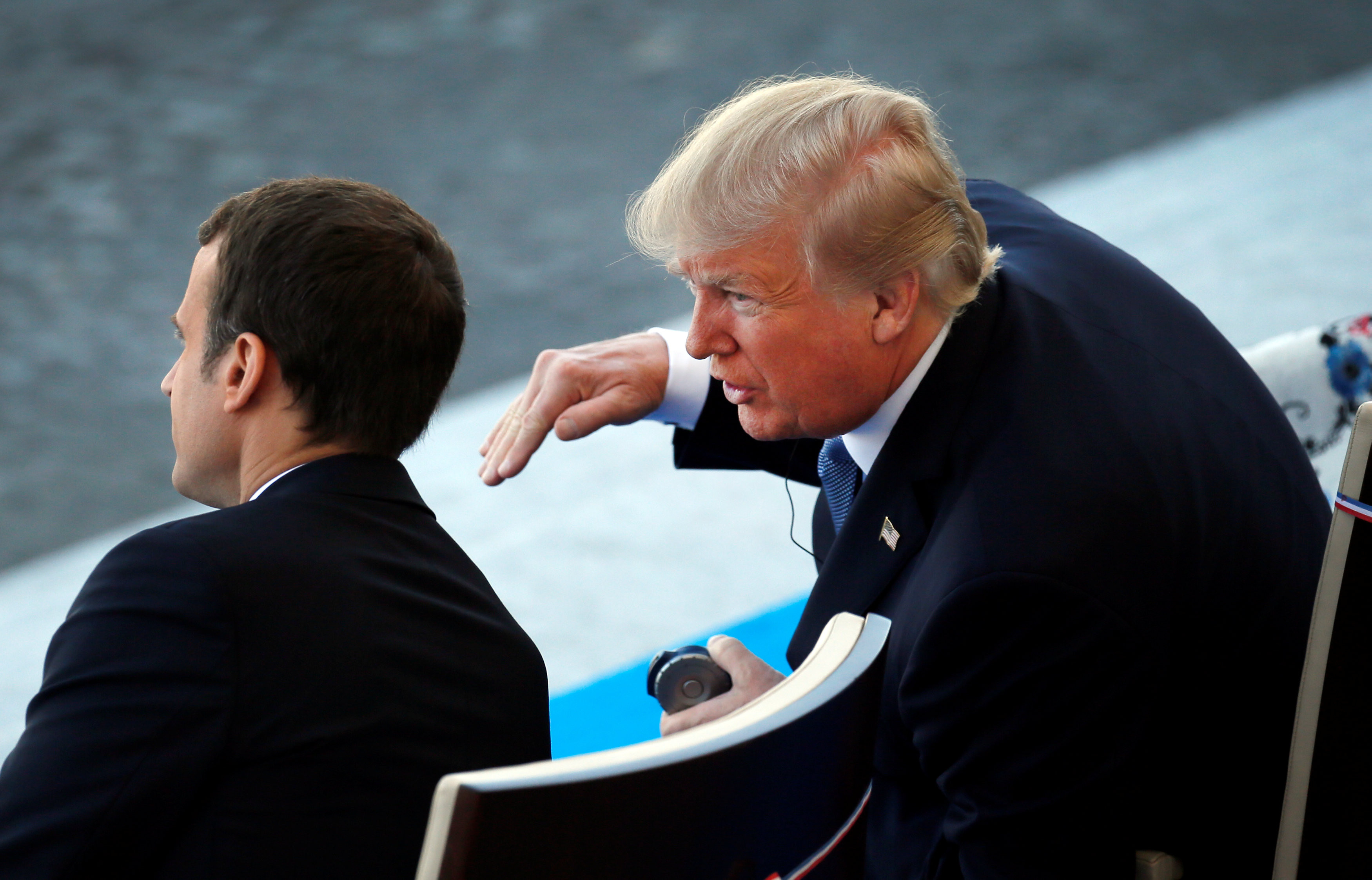 Президент США Дональд Трамп и президент Франции Эммануэль Макрон. Фото: &copy; REUTERS/Gonzalo Fuentes