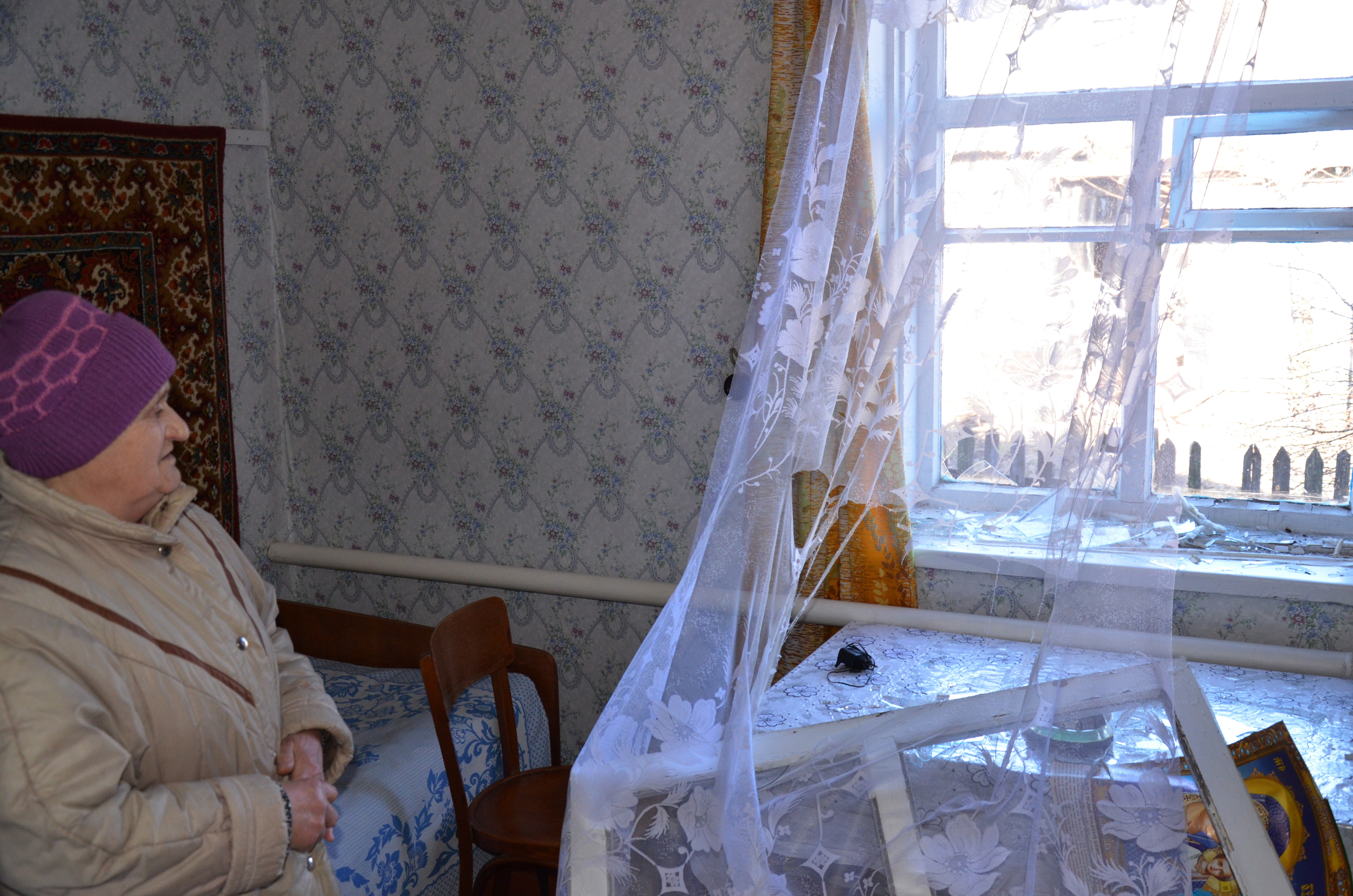 Жительница частного дома в Донецкой области. Фото: &copy; РИА Новости/Михаил Пархоменко
