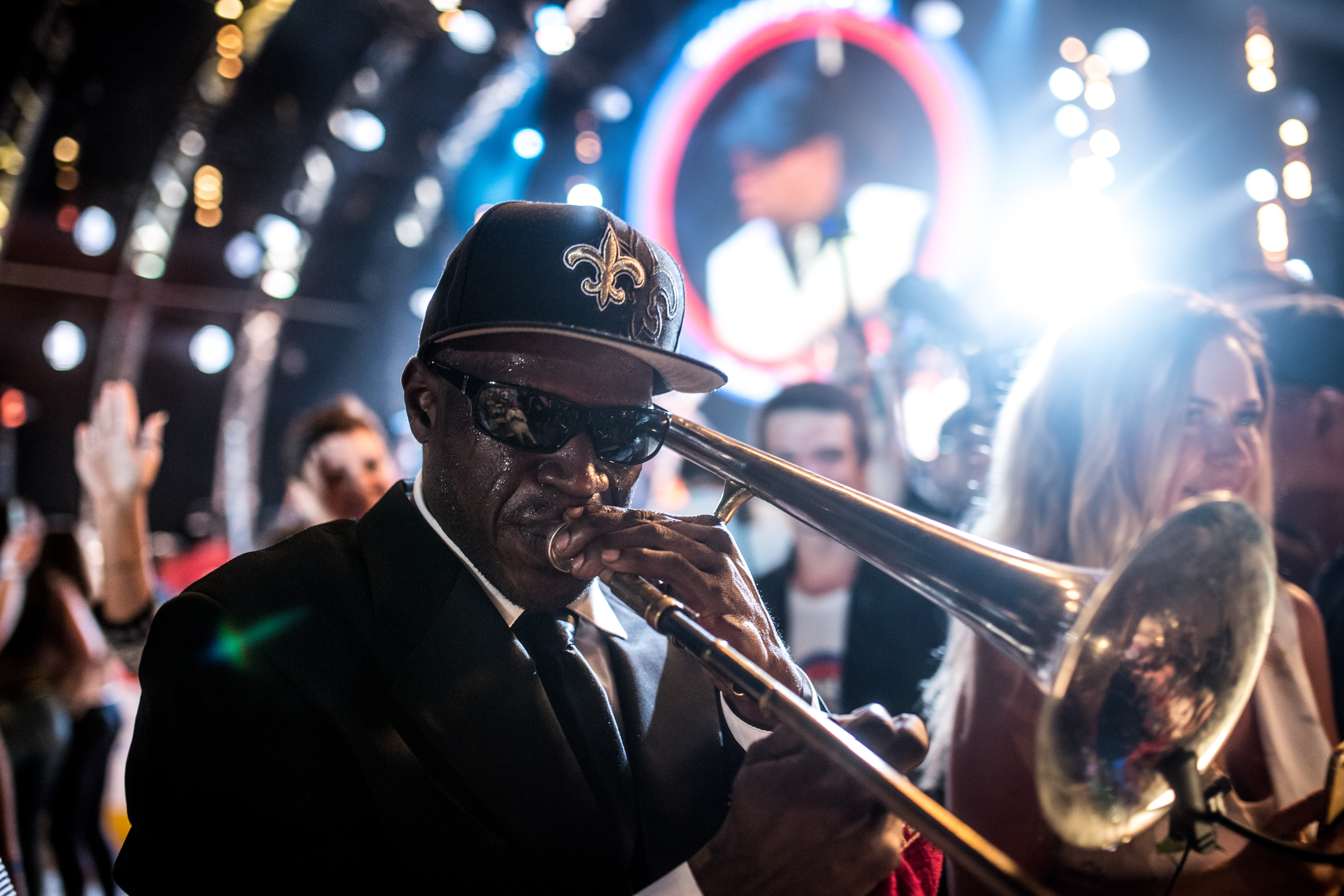 Музыкант коллектива Joe Lastie’s New Orleans Sound во время выступления на Koktebel Jazz Party. Фото: © РИА Новости/Евгения Новоженина