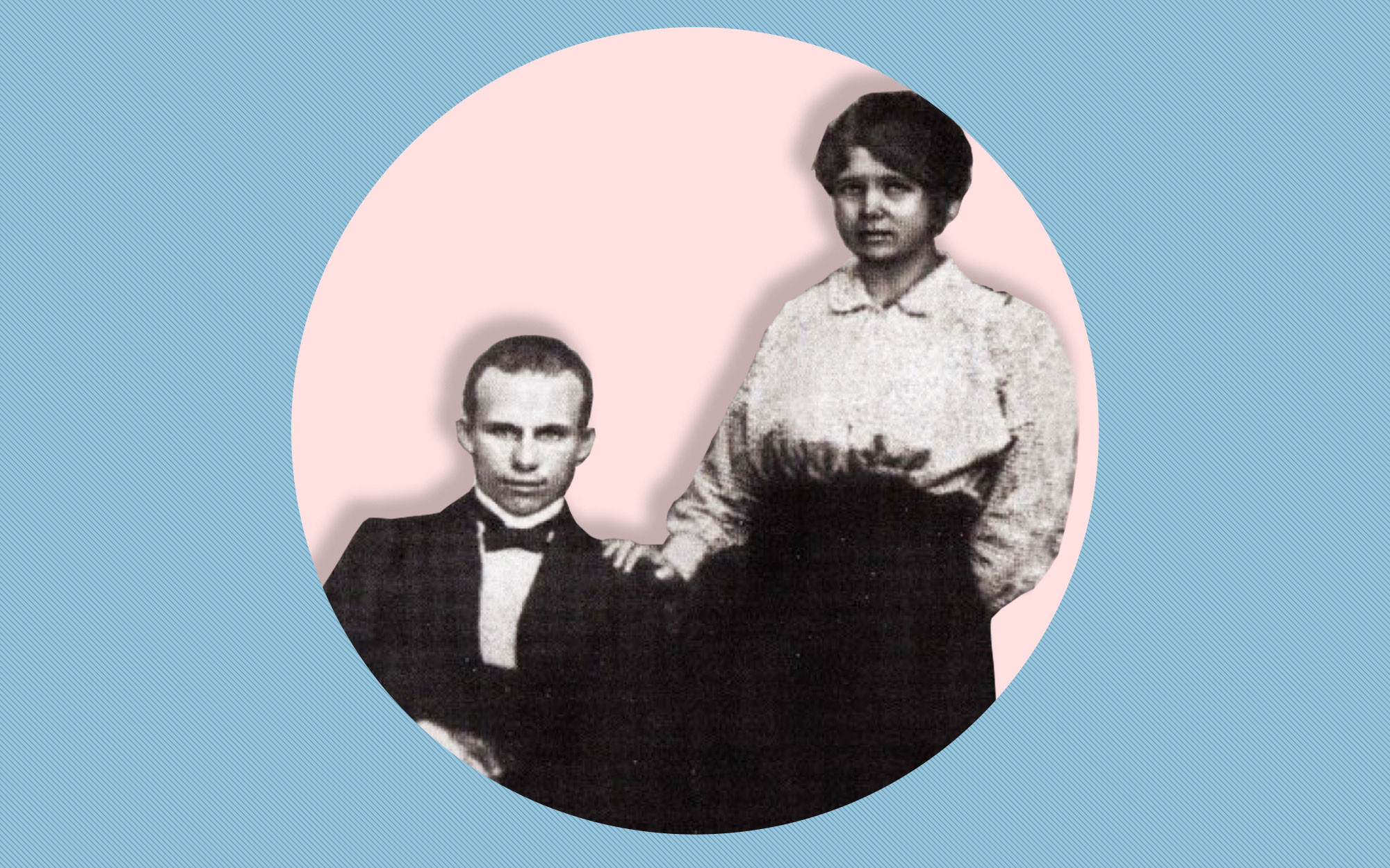 Н.С. Хрущёв со своей первой женой Е.И. Писаревой. Юзовка, ок. 1916 года. Коллаж © L!FE Фото: © Wikipedia.org