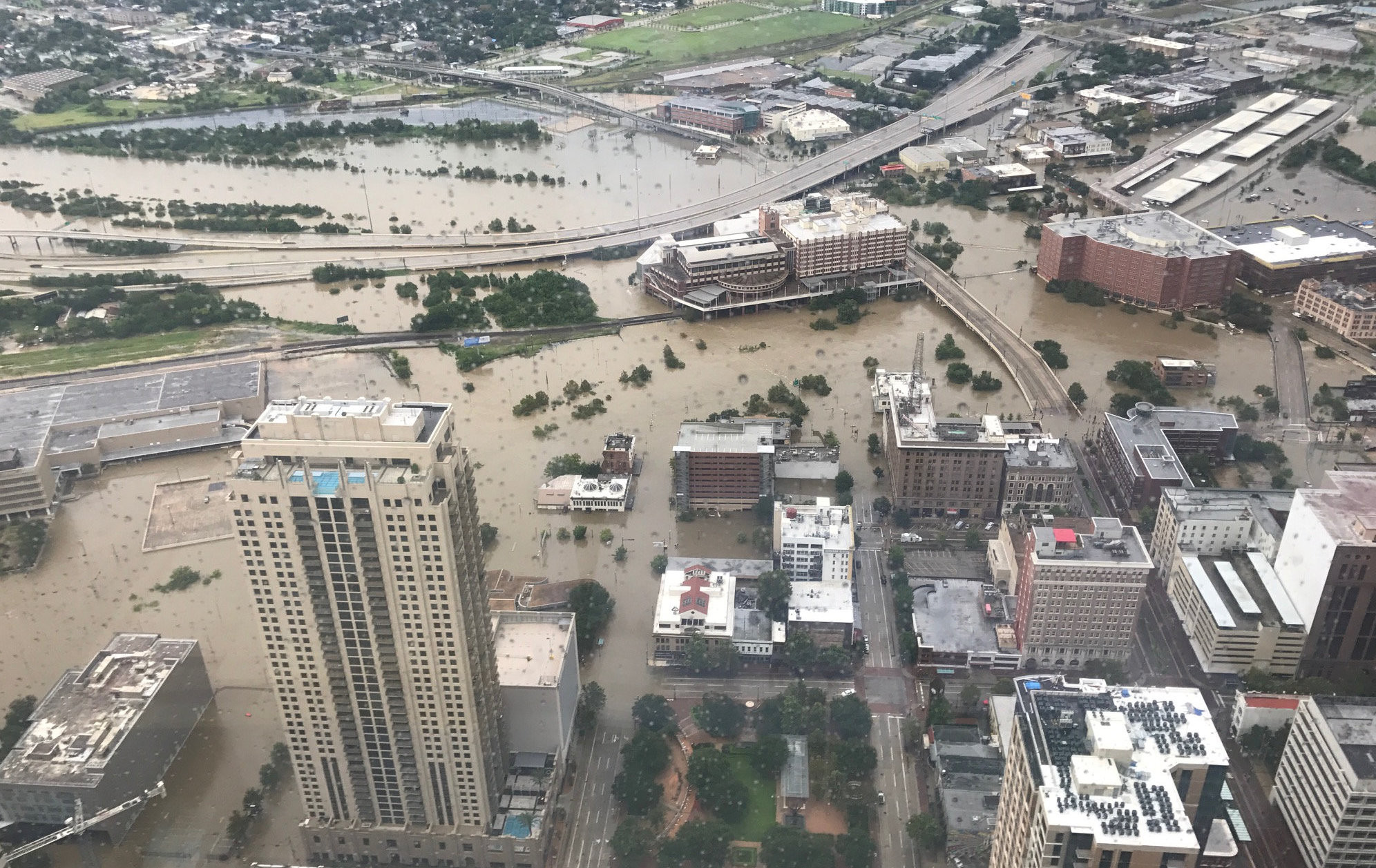 Затопленный после урагана "Харви" Хьюстон. Фото: &copy;&nbsp;REUTERS/Christian Tycksen &nbsp;