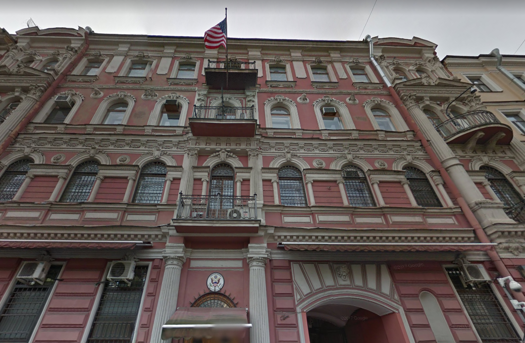 Здание генконсульства США в Санкт-Петербурге. Скриншот &copy; Google maps