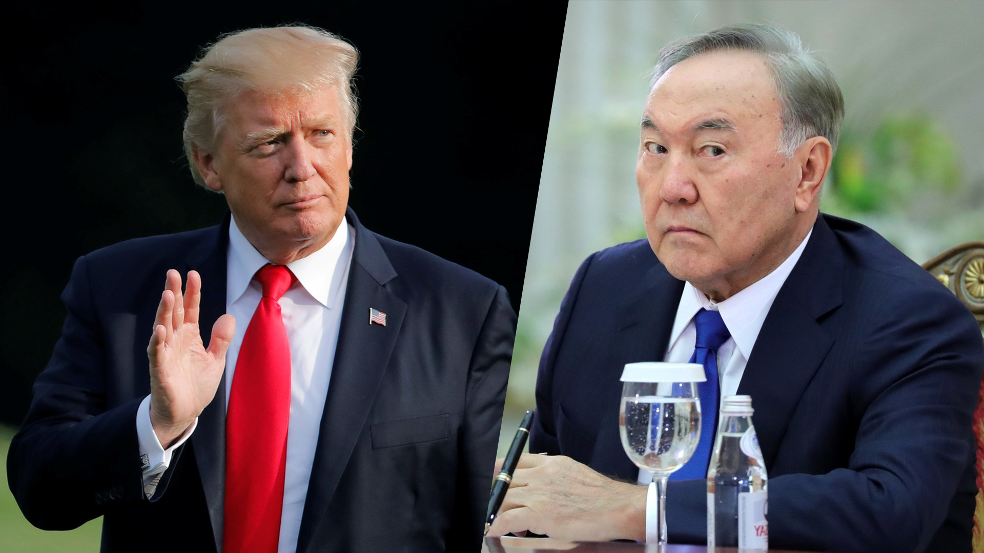 Президенты США Дональд Трамп (слева) и Казахстана Нурсултан Назарбаев. Коллаж: &copy; L!FE