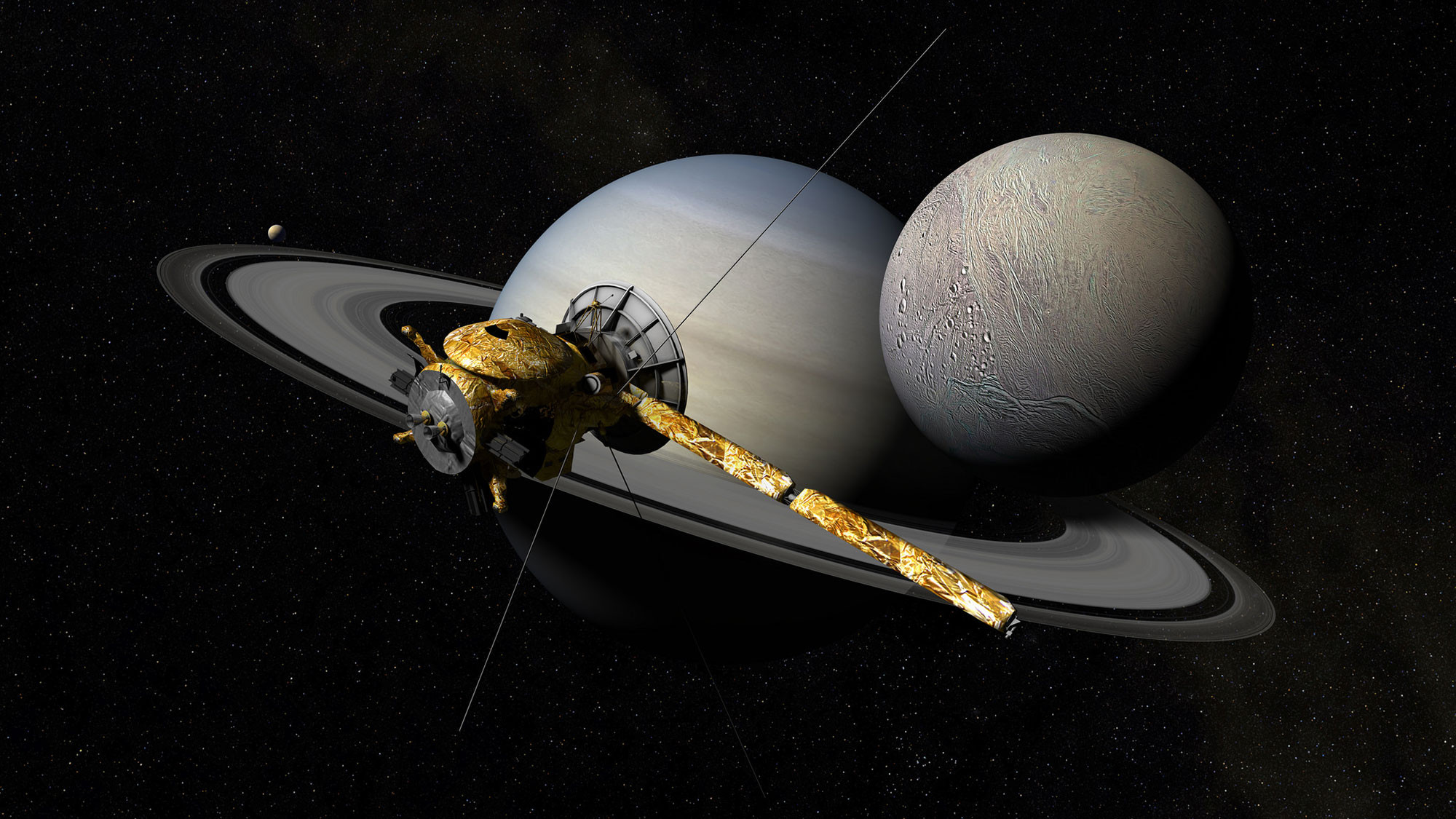 Аппарат Кассини на Сатурне