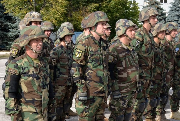 Контингент молдавских военных, принимающих участие в учениях НАТО. Фото: &copy;Минобороны Молдавии