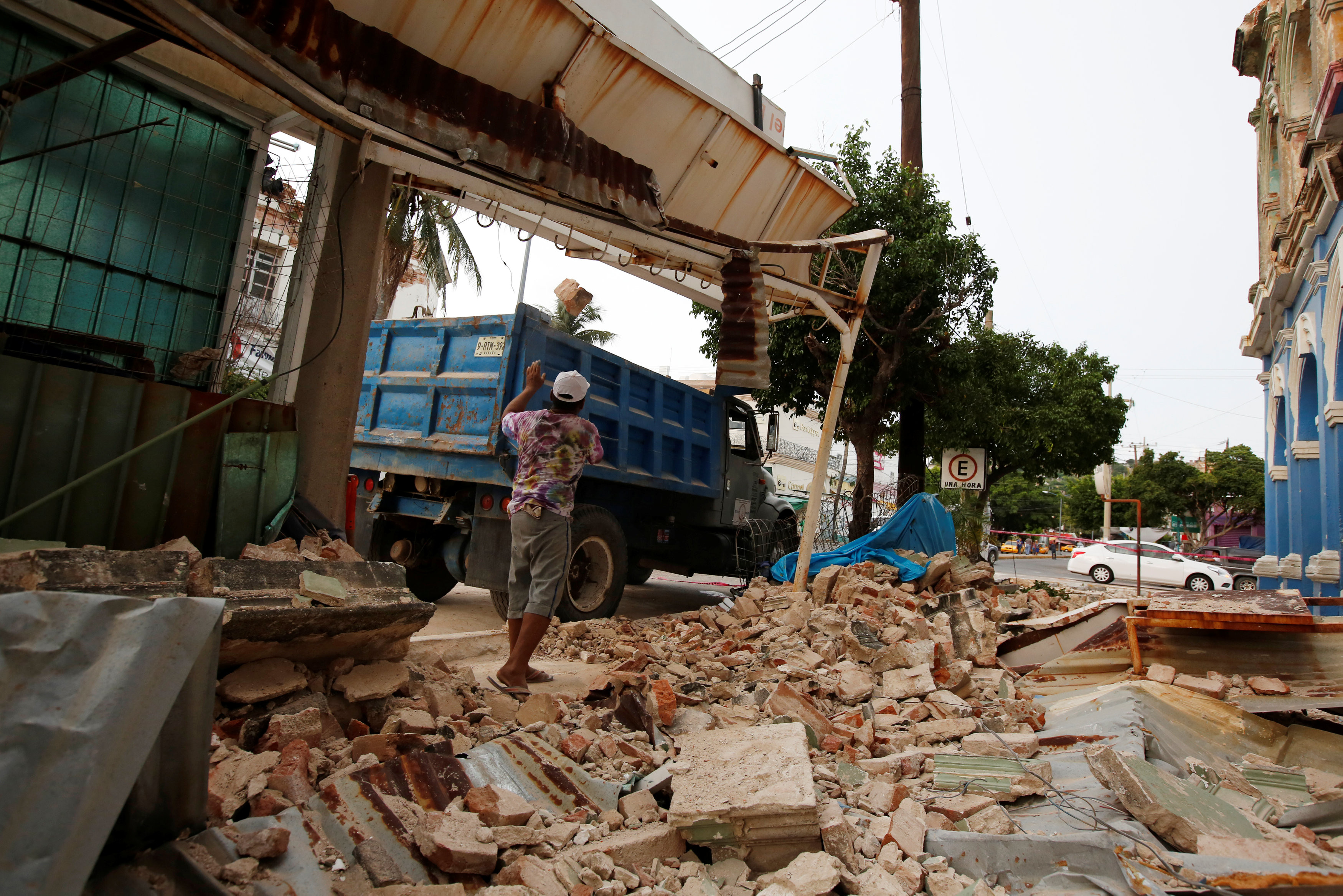 Последствия землетрясения 7 сентября в городе Салина-Крус, штат Оахака. Фото: &copy;&nbsp;REUTERS/Carlos Jasso