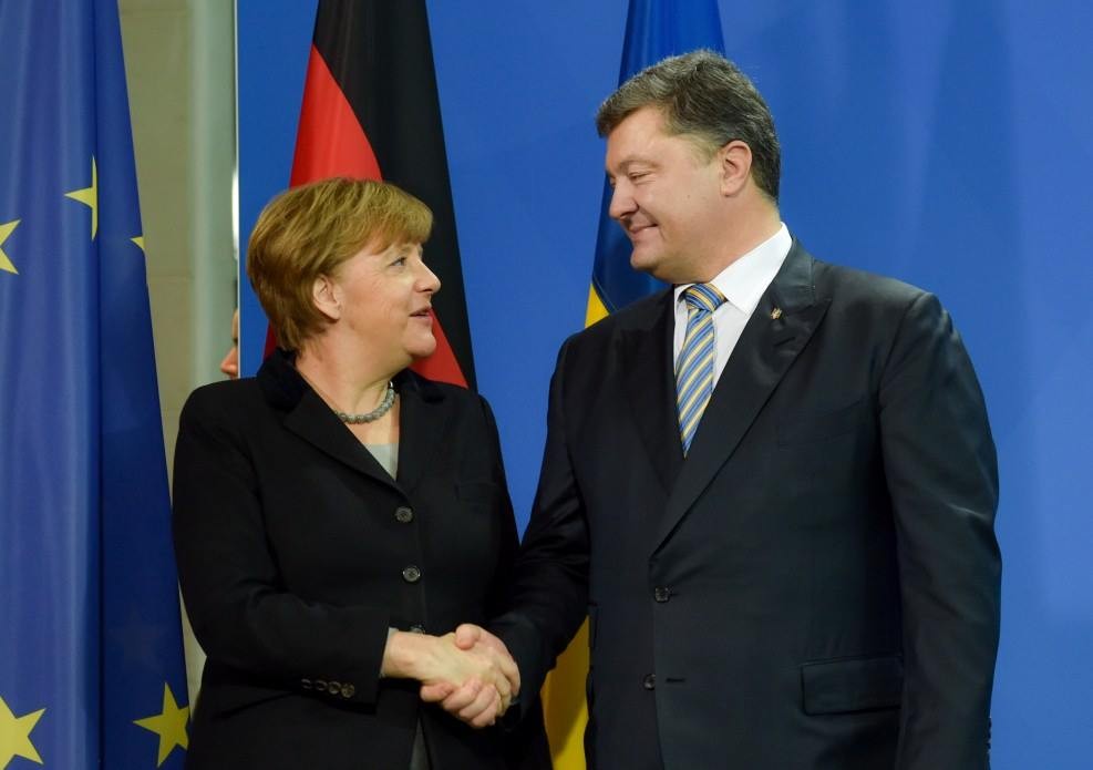 Канцлер Германии Ангела Меркель и президент Украины Пётр Порошенко. Фото: &copy; Facebook/Петро Порошенко