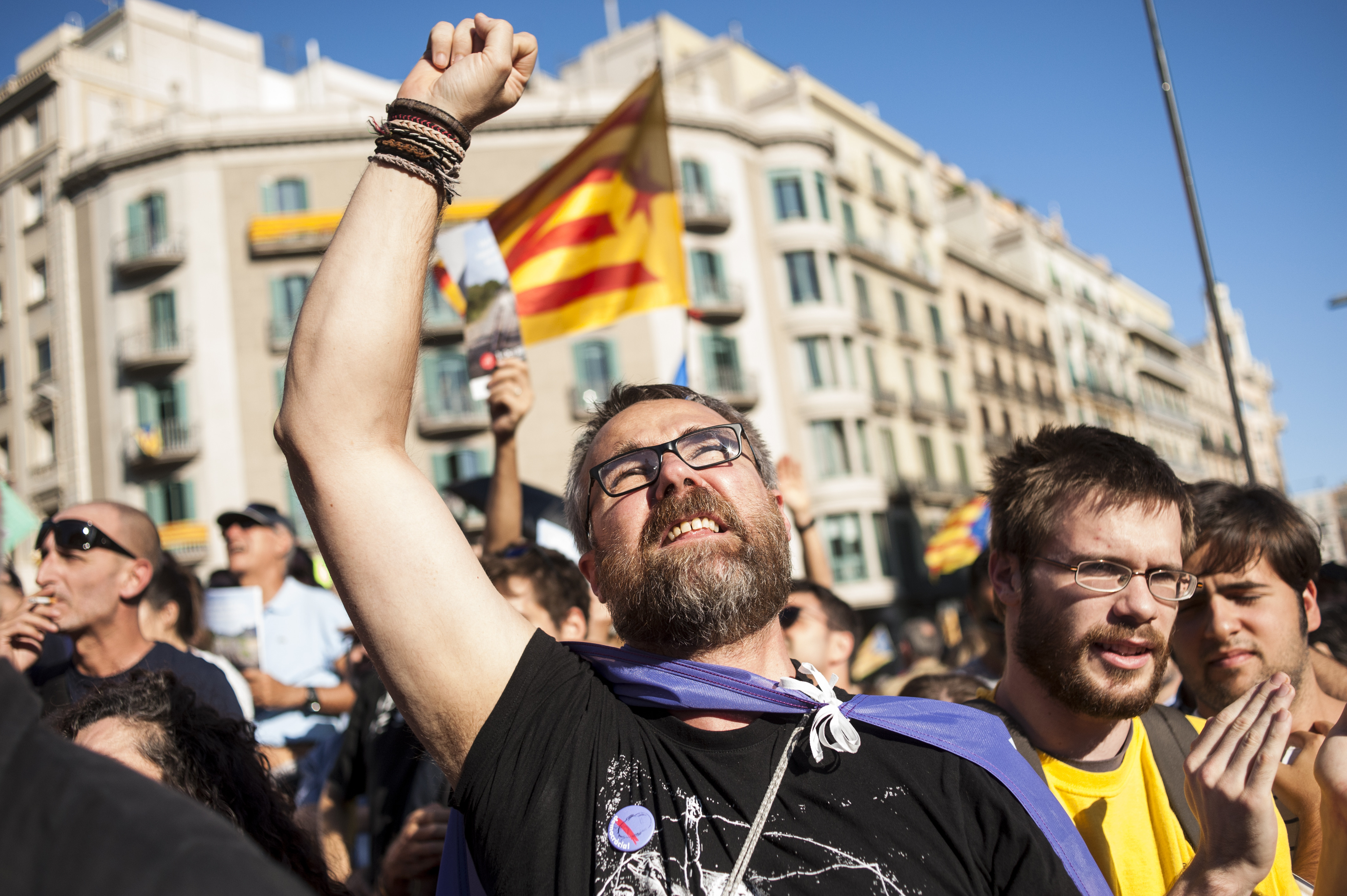 Протестующие в Барселоне. Фото &copy; РИА Новости/Марина Калахорра