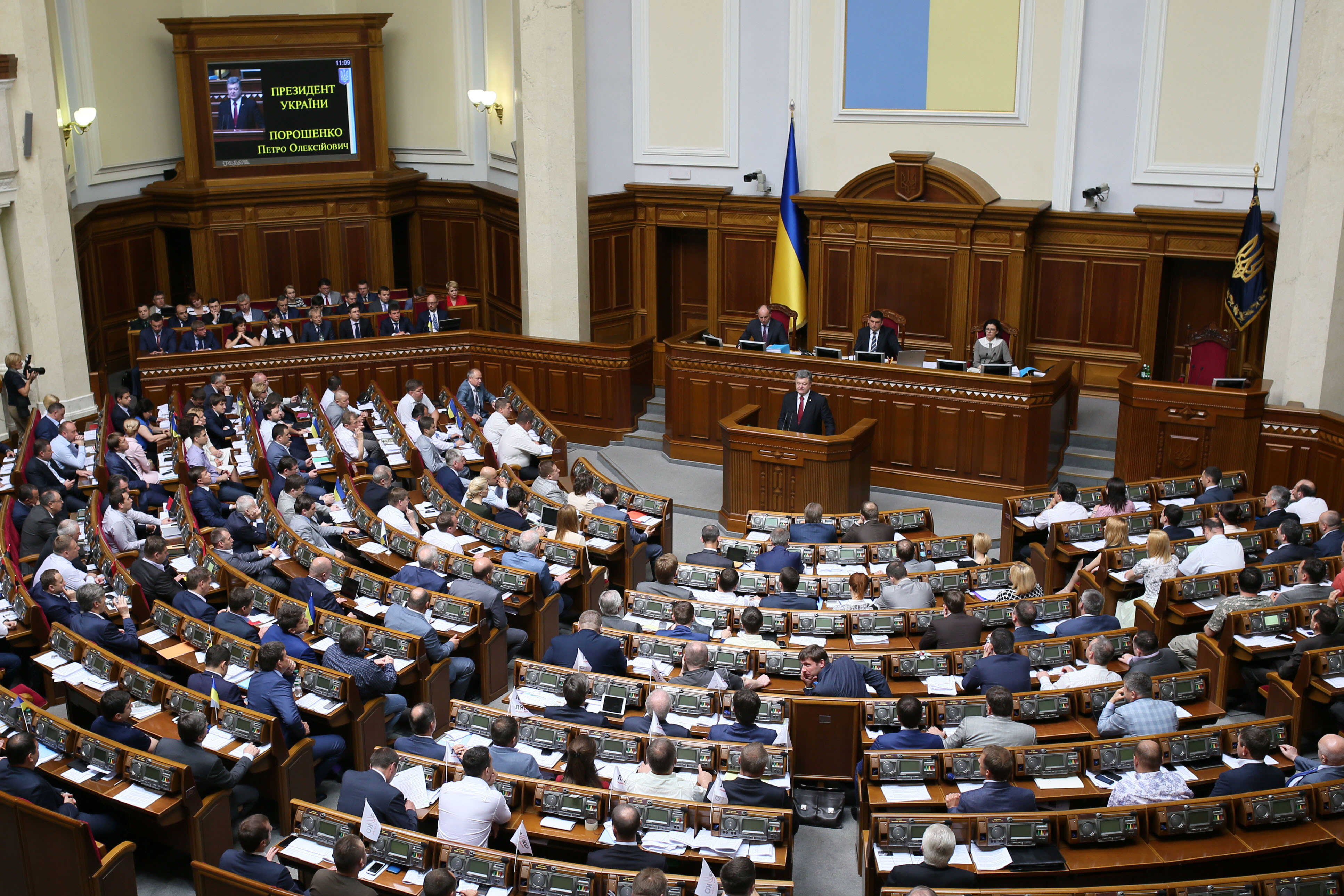 Президент Украины Петр Порошенко во время заседания Верховной рады. Фото: &copy;РИА Новости