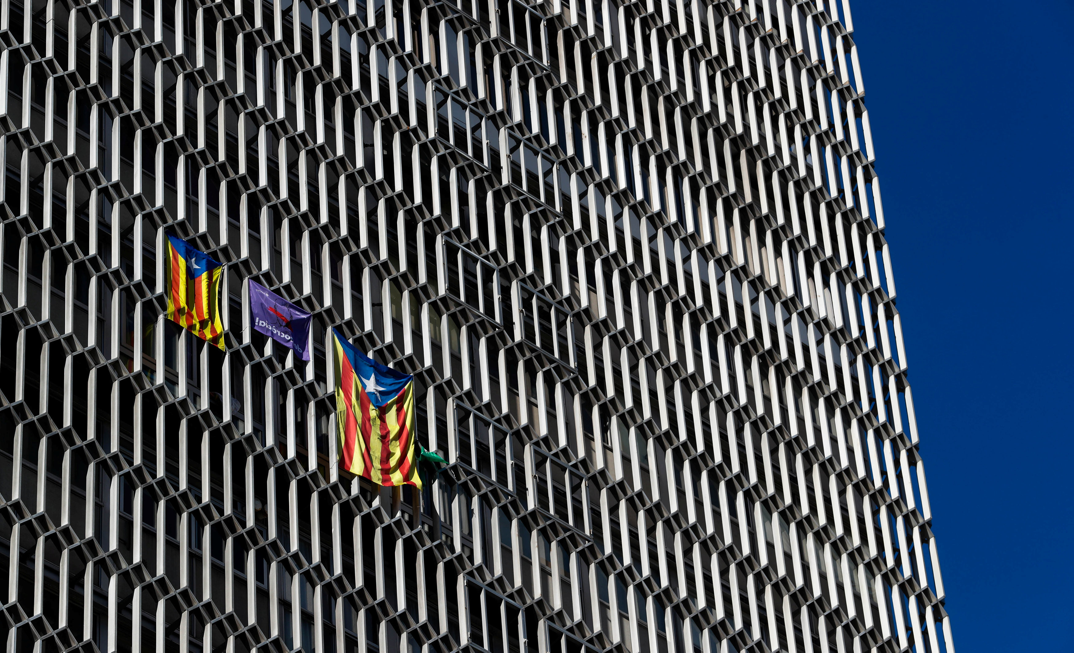 Флаг сторонников отеделения Каталонии от Испании. Фото &copy;&nbsp;REUTERS/Yves Herman