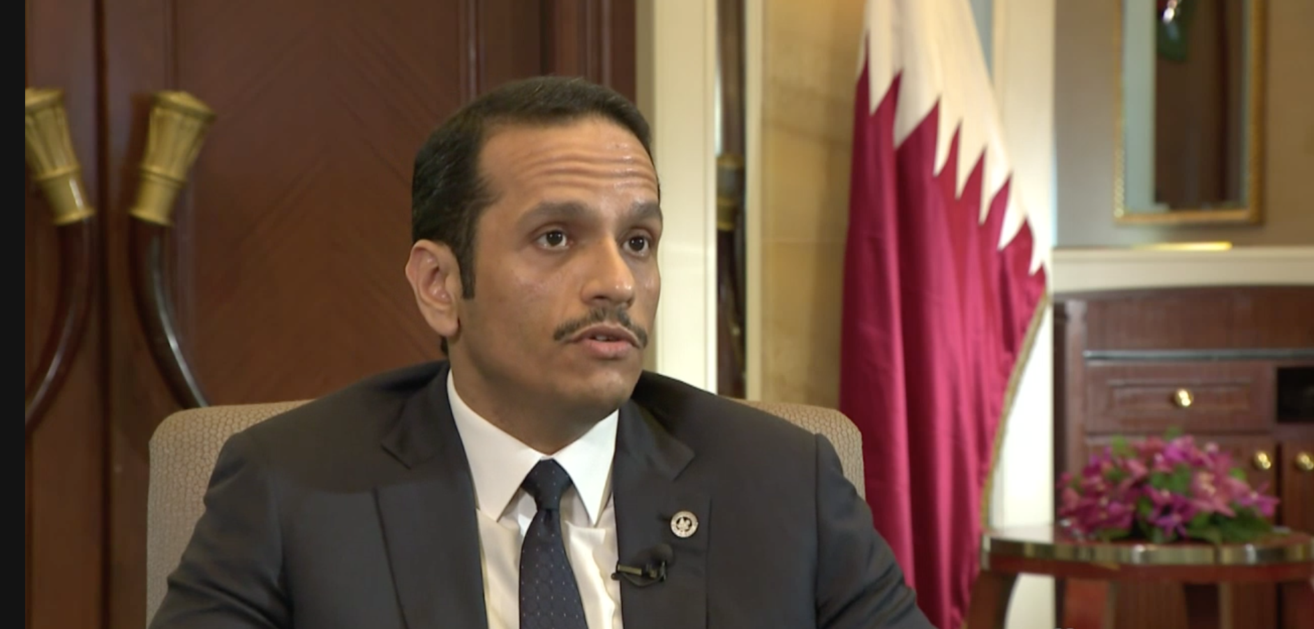 Министр иностранных дел Катара Мухаммед бен Абдель Рахман Аль Тани. Фото: кадр из интервью телеканала CNBC