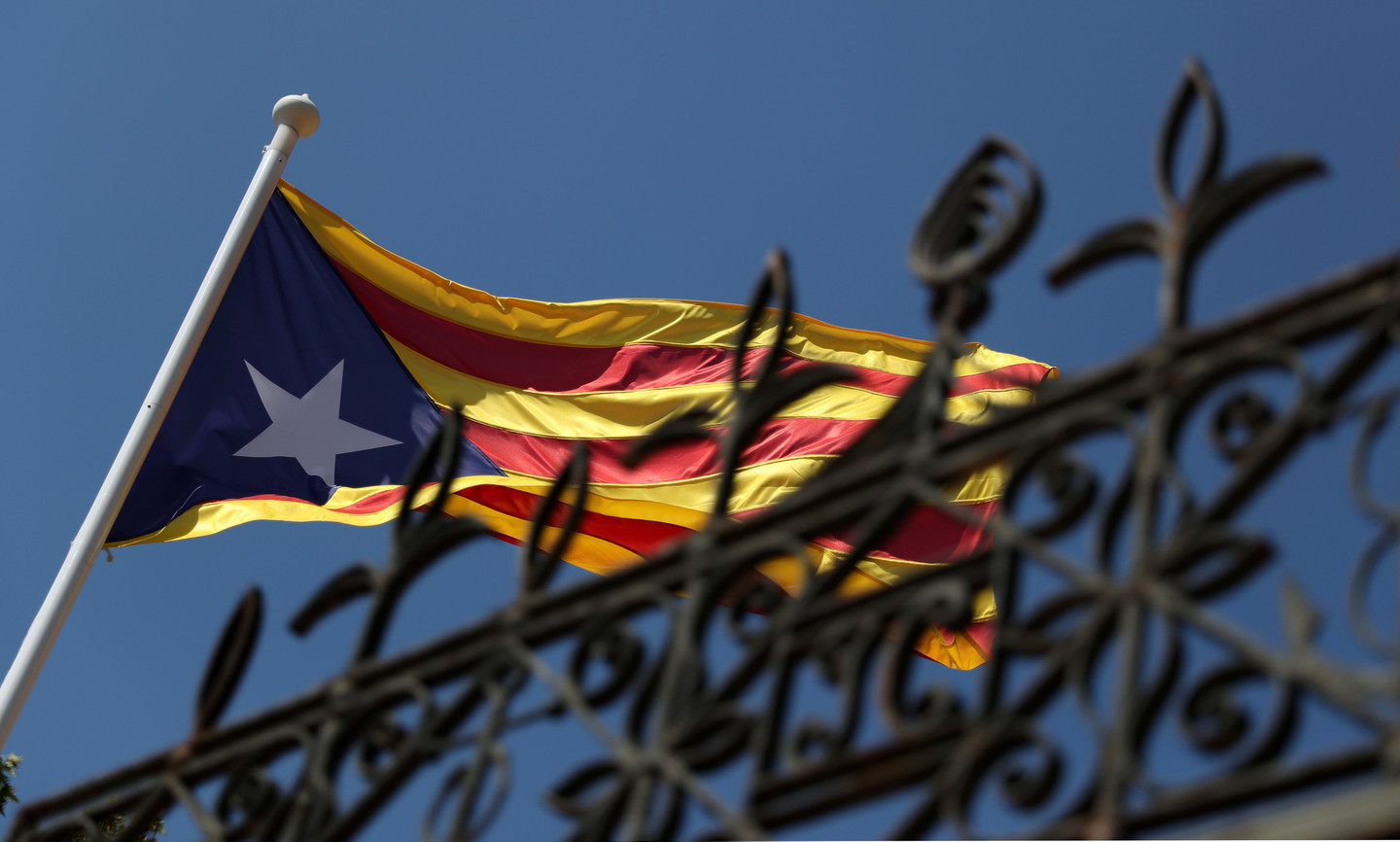 Неофициальный флаг Каталонии. Фото: &copy; REUTERS/Albert Gea







