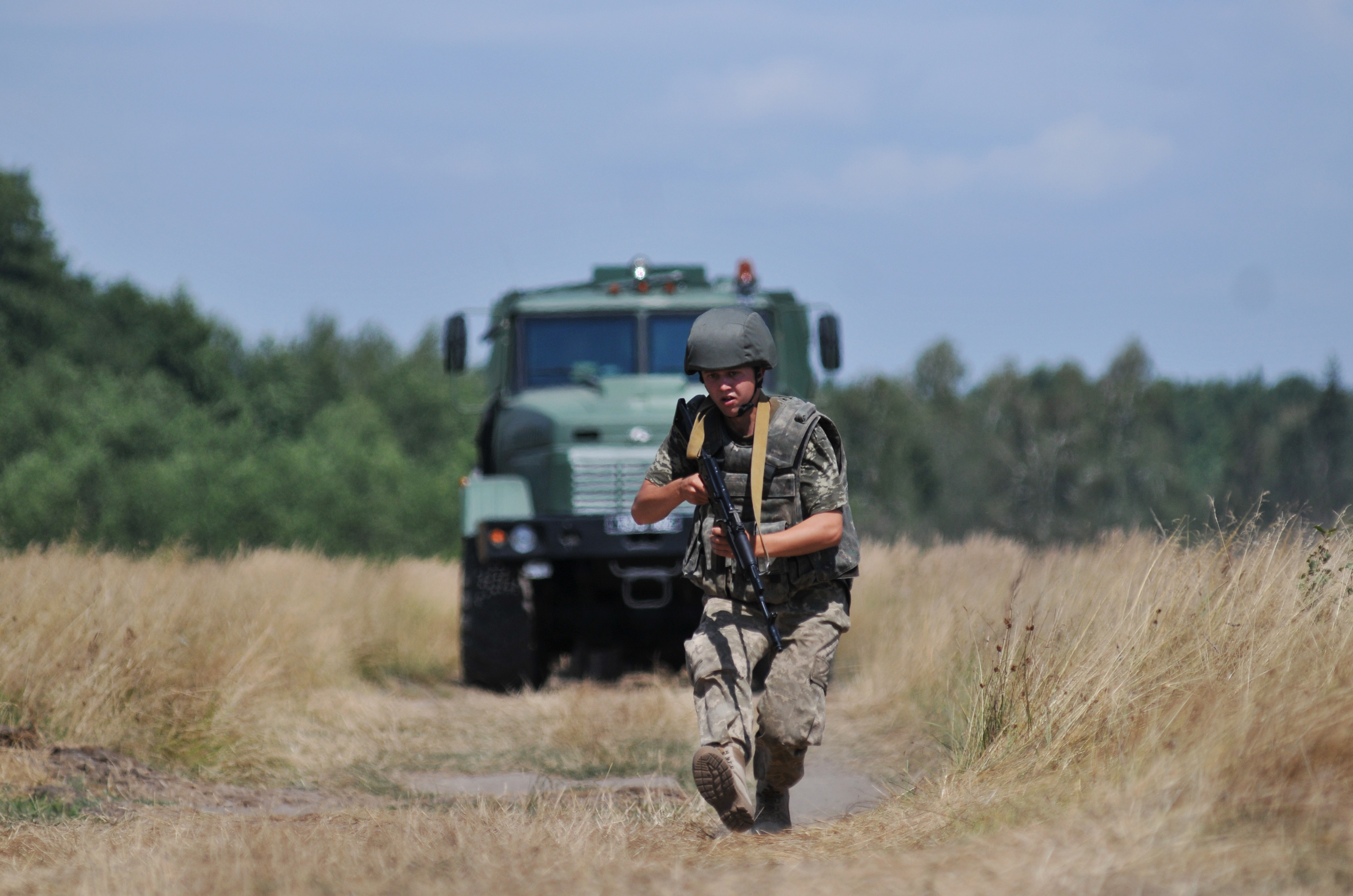 Военнослужащий пограничной комендатуры быстрого реагирования армии Украины. Фото: &copy; РИА Новости