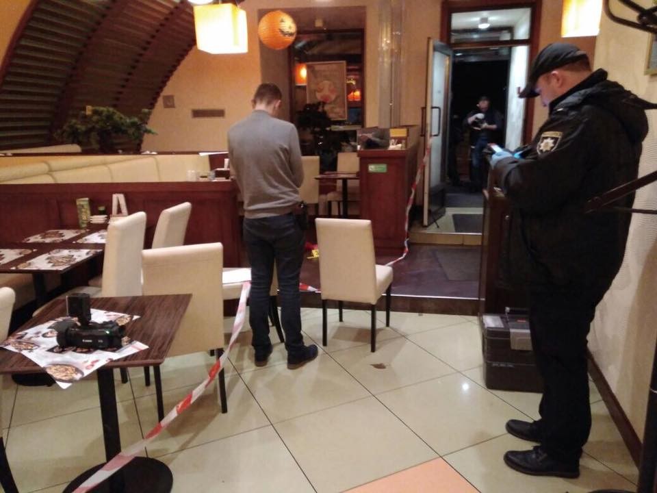 Ресторан, где произошла стрельба. Фото: &copy; Facebook/Поліція Києва