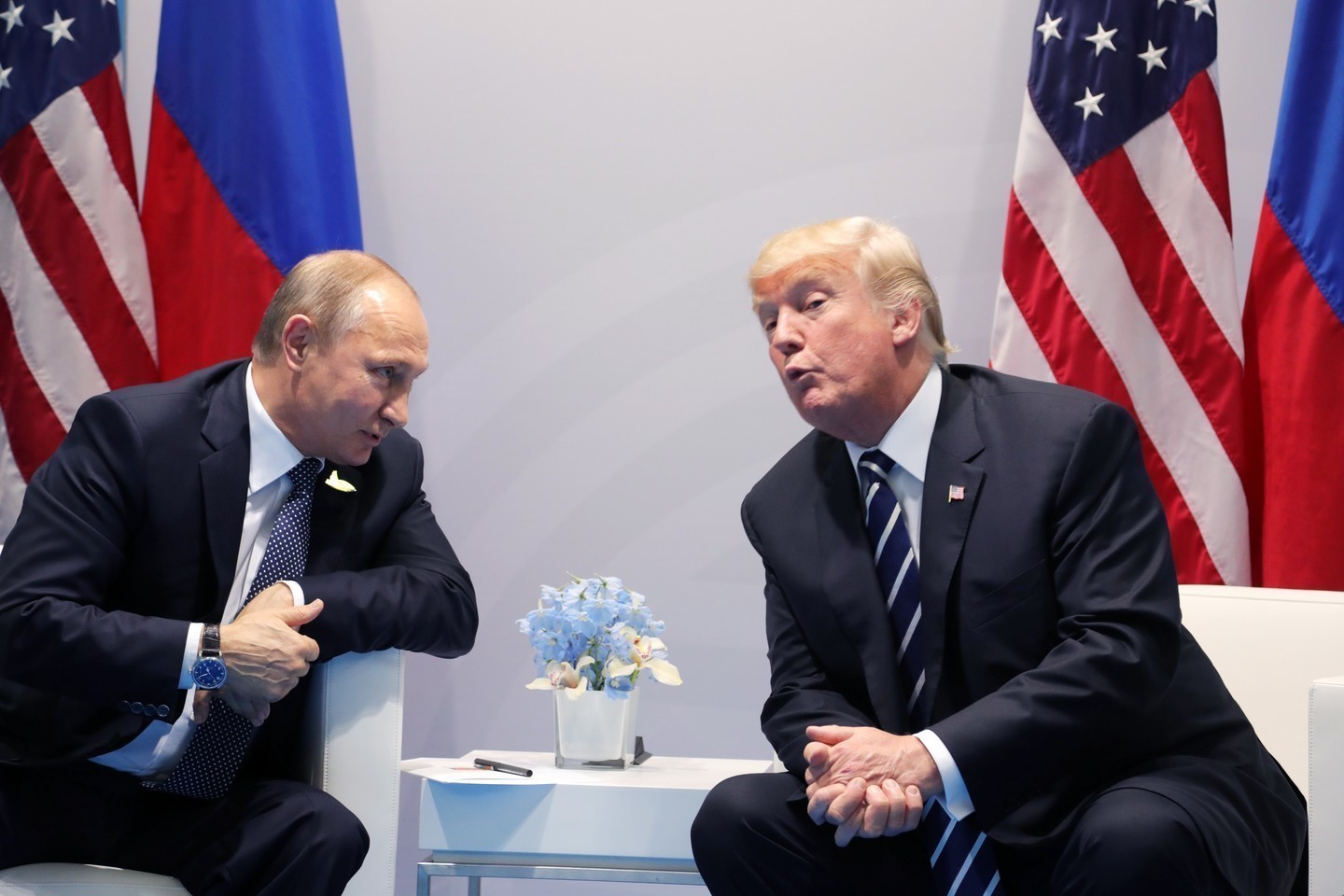 Владимир Путин и Дональд Трамп на саммите G20. Фото: &copy;РИА Новости/Михаил Климентьев












