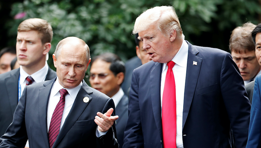 Президент РФ Владимир Путин и президент США Дональд Трамп. Фото: &copy;REUTERS/Jorge Silva