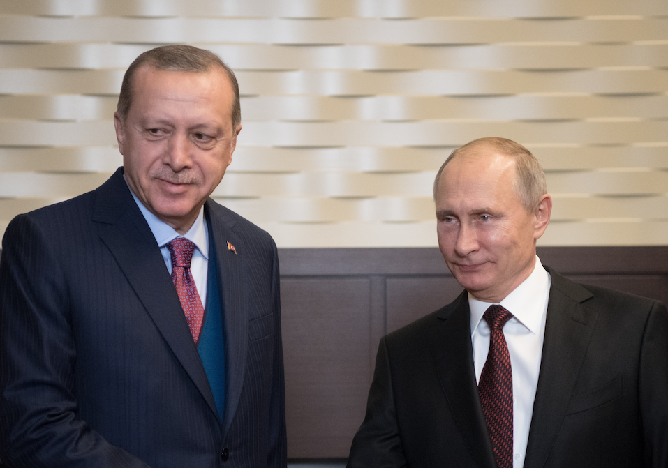 Реджеп Эрдоган и Владимир Путин (справа). Фото: &copy;РИА Новости/Сергей Гунеев