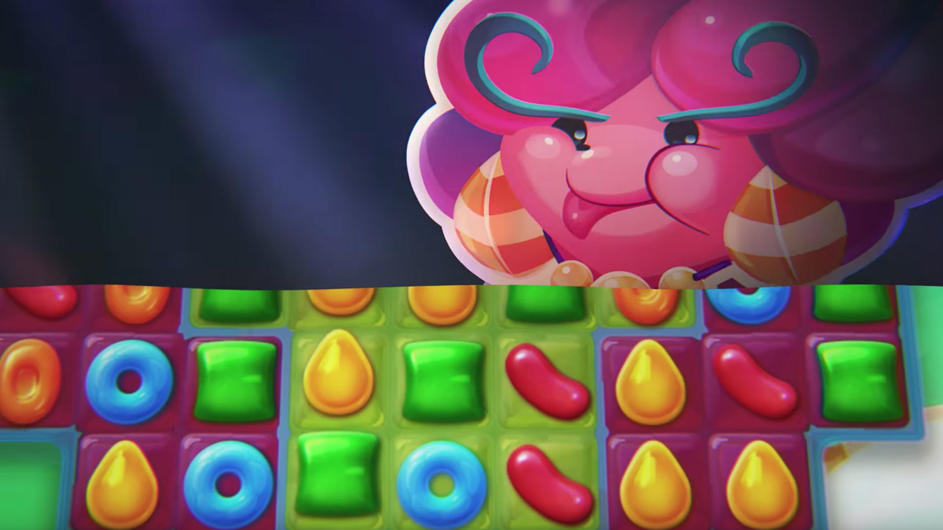 Candy crush slow motion