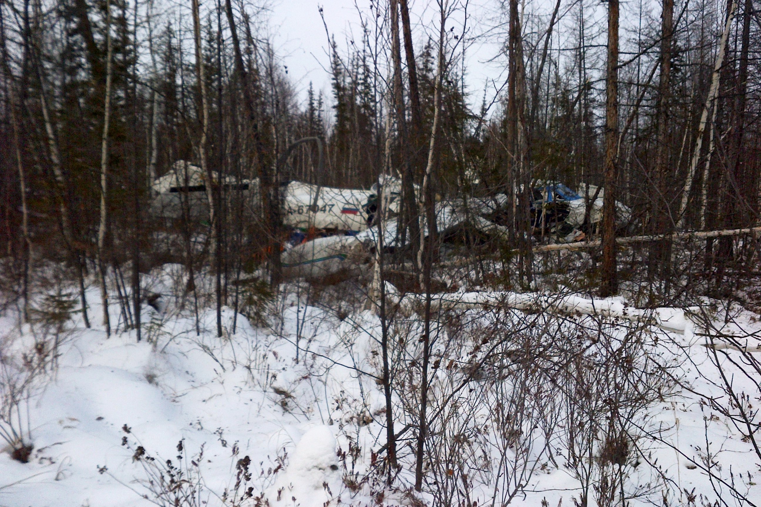 Обломки самолета L-410, потерпевшего крушение в Хабаровском крае. Фото: МЧС России