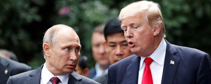 Президент России Владимир Путин и президент США Дональд Трамп. Фото: &copy; REUTERS/Jorge Silva