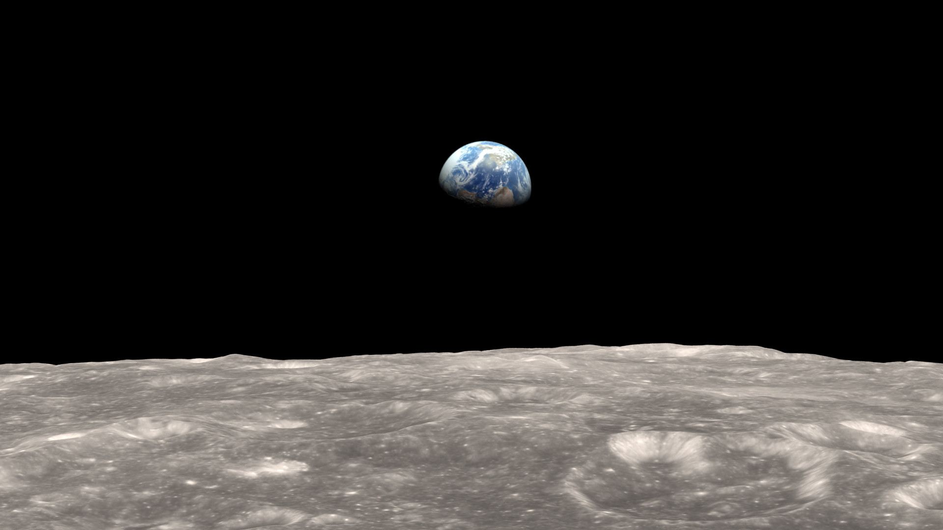 Фото Земли с поверхности Луны. Фото: &copy; NASA