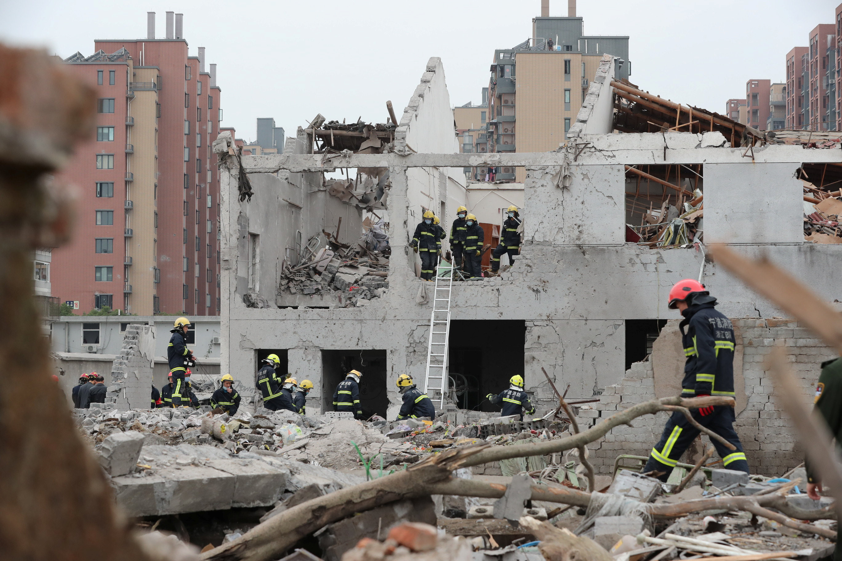 Место взрыва в китайском городе Нинбо. Фото: &copy; REUTERS/Stringer