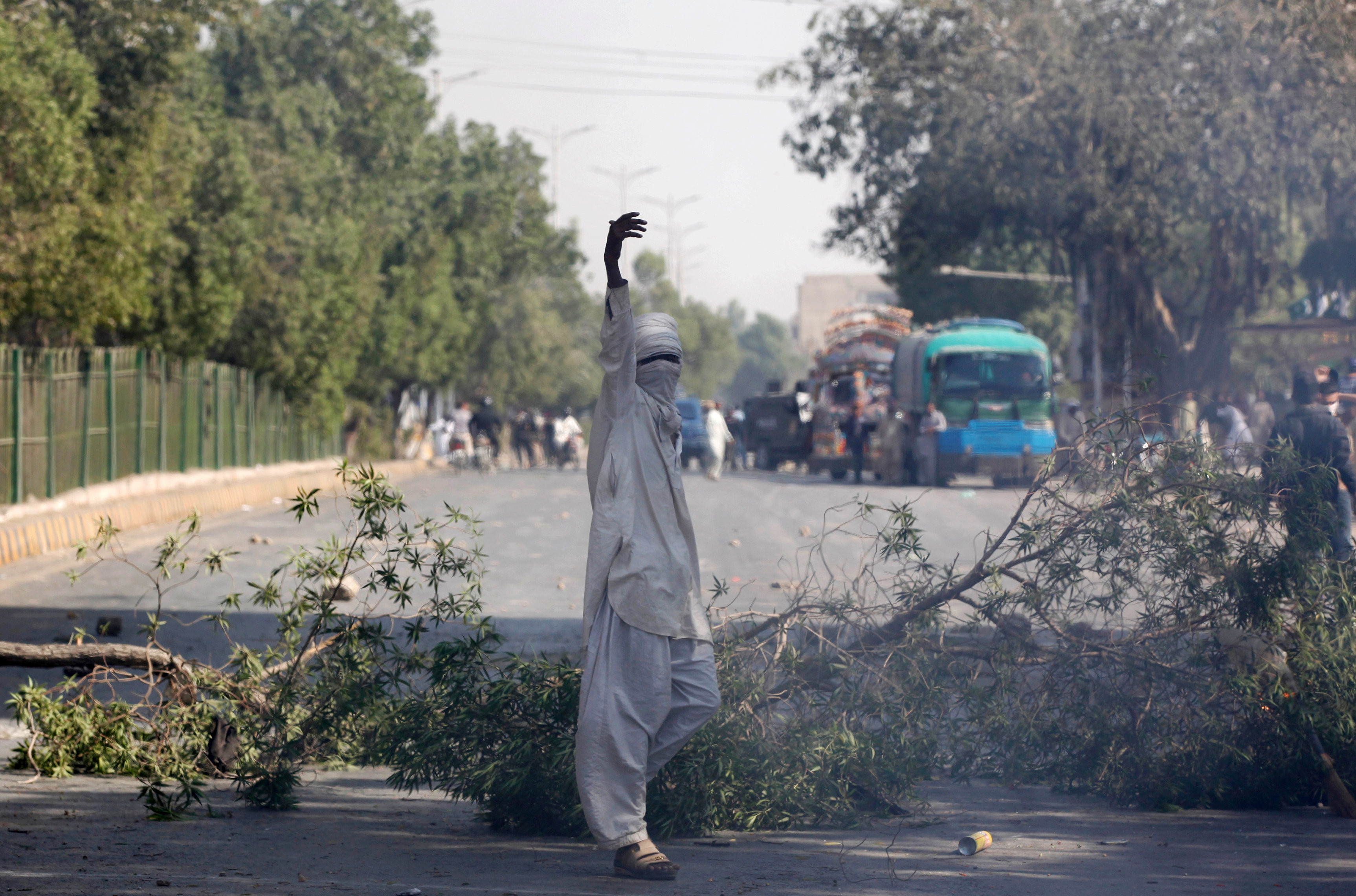 Протестующий в Пакистане. Фото: &copy; REUTERS/Akhtar Soomro