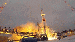 Минобороны показало запуск ракеты с военным спутником