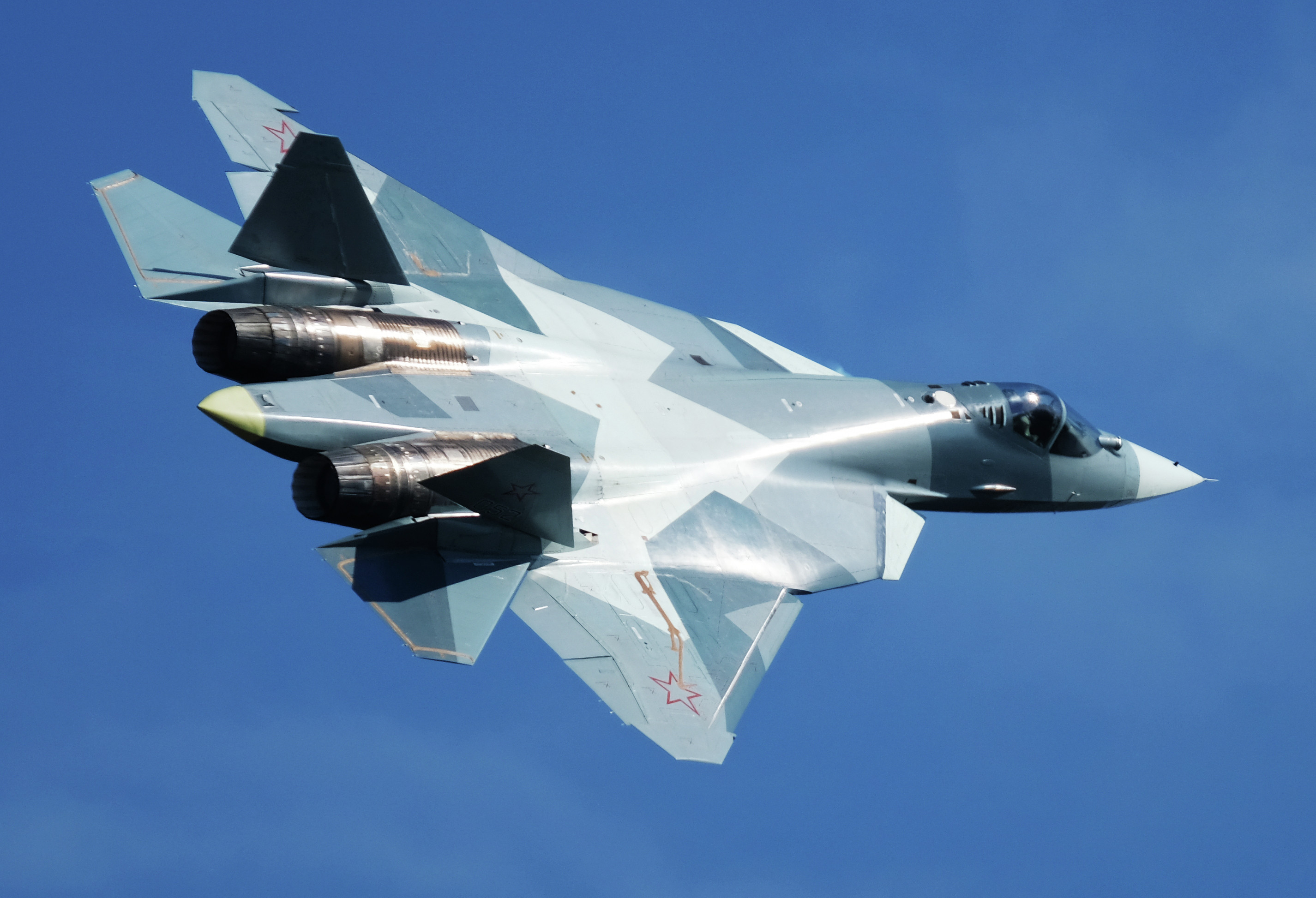 Многофункциональный истребитель пятого поколения Т-50 (Су-57). Фото: &copy;РИА Новости/Максим Блинов