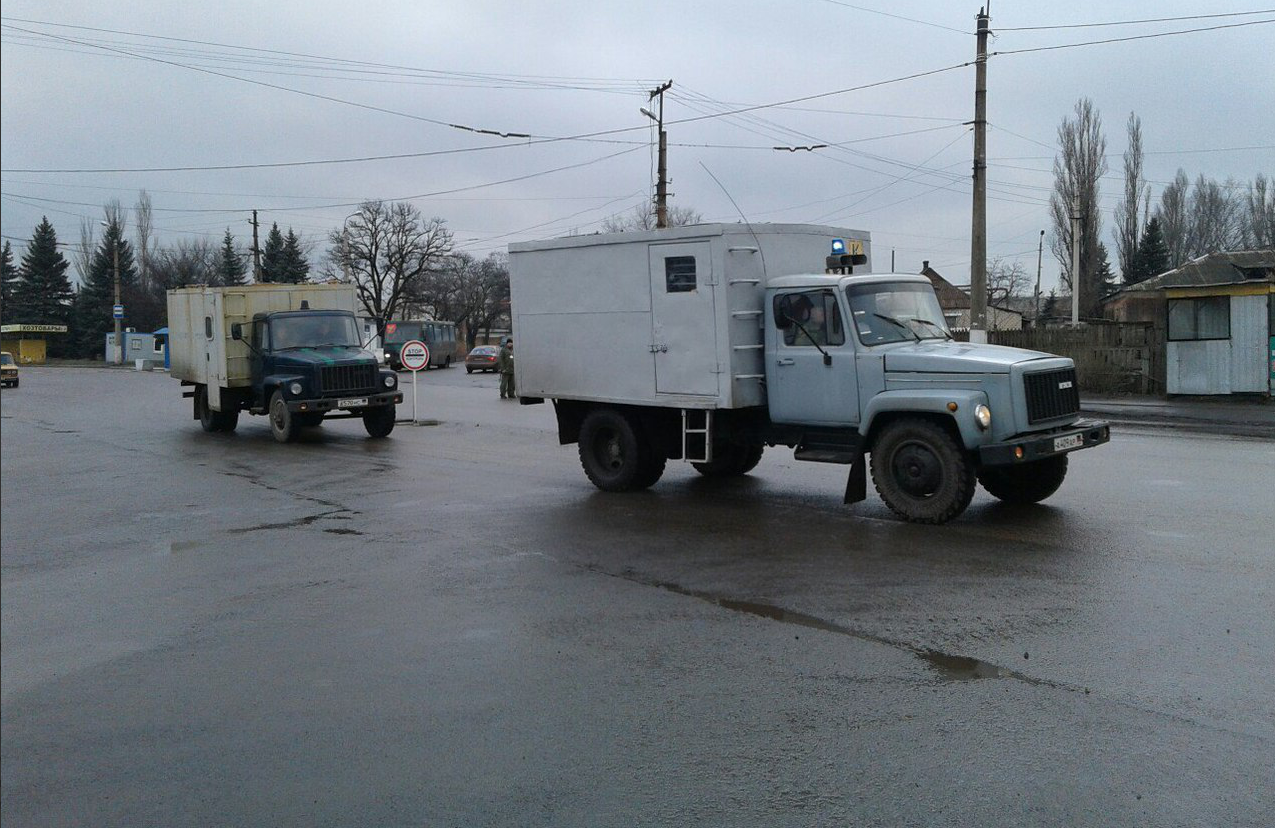 Колонна с военнопленными от ДНР. Фото: телеграм-канал Inside Donetsk