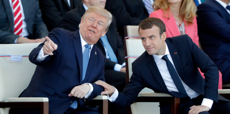 Президенты США и Франции Дональд Трамп и Эммануэль Макрон. Фото:&nbsp;&copy;&nbsp;REUTERS/Charles Platiau