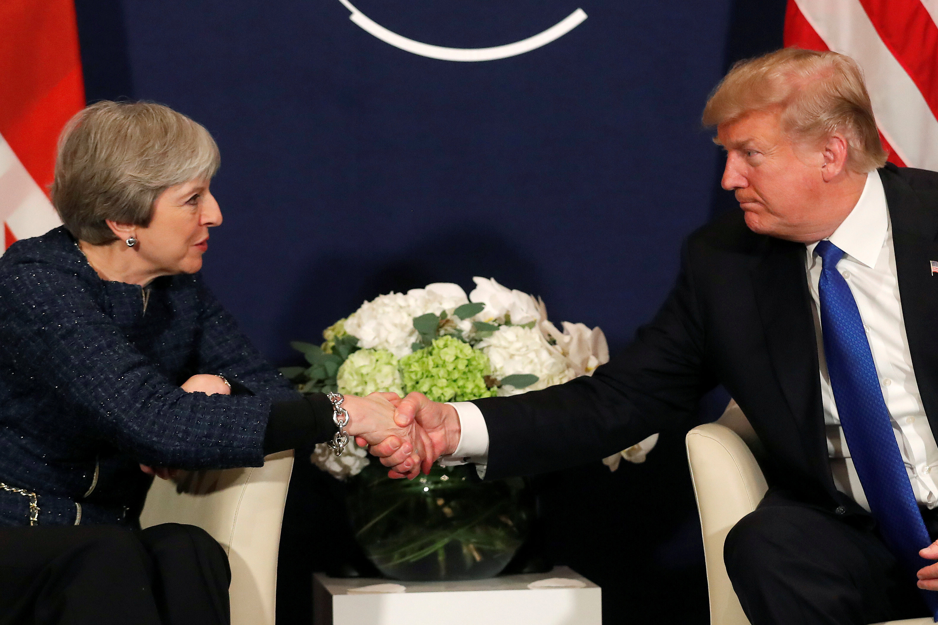 Премьер-министр Великобритании&nbsp;Тереза Мэй и президент США Дональд&nbsp;Трамп. Фото: &copy;&nbsp;REUTERS/Carlos Barria