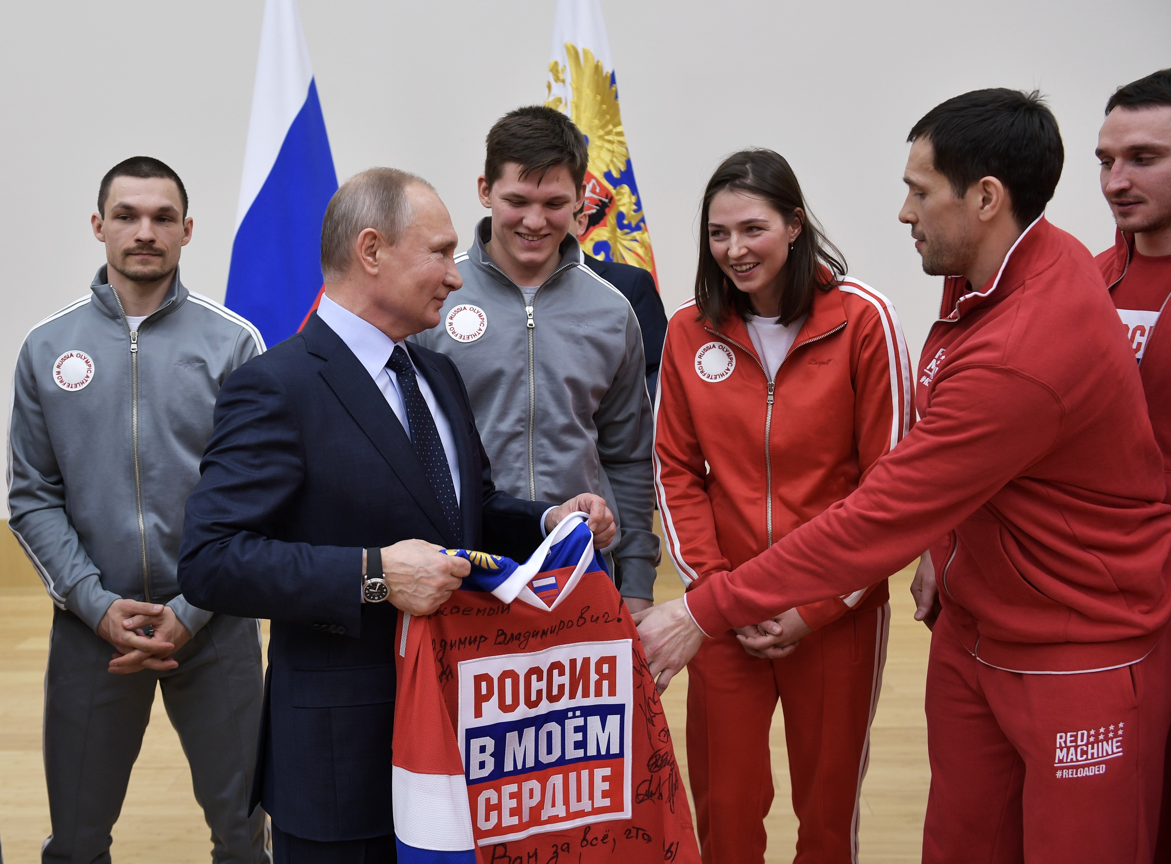 Президент РФ Владимир Путин на встрече с российскими спортсменами. Фото: ©РИА Новости/Алексей Никольский