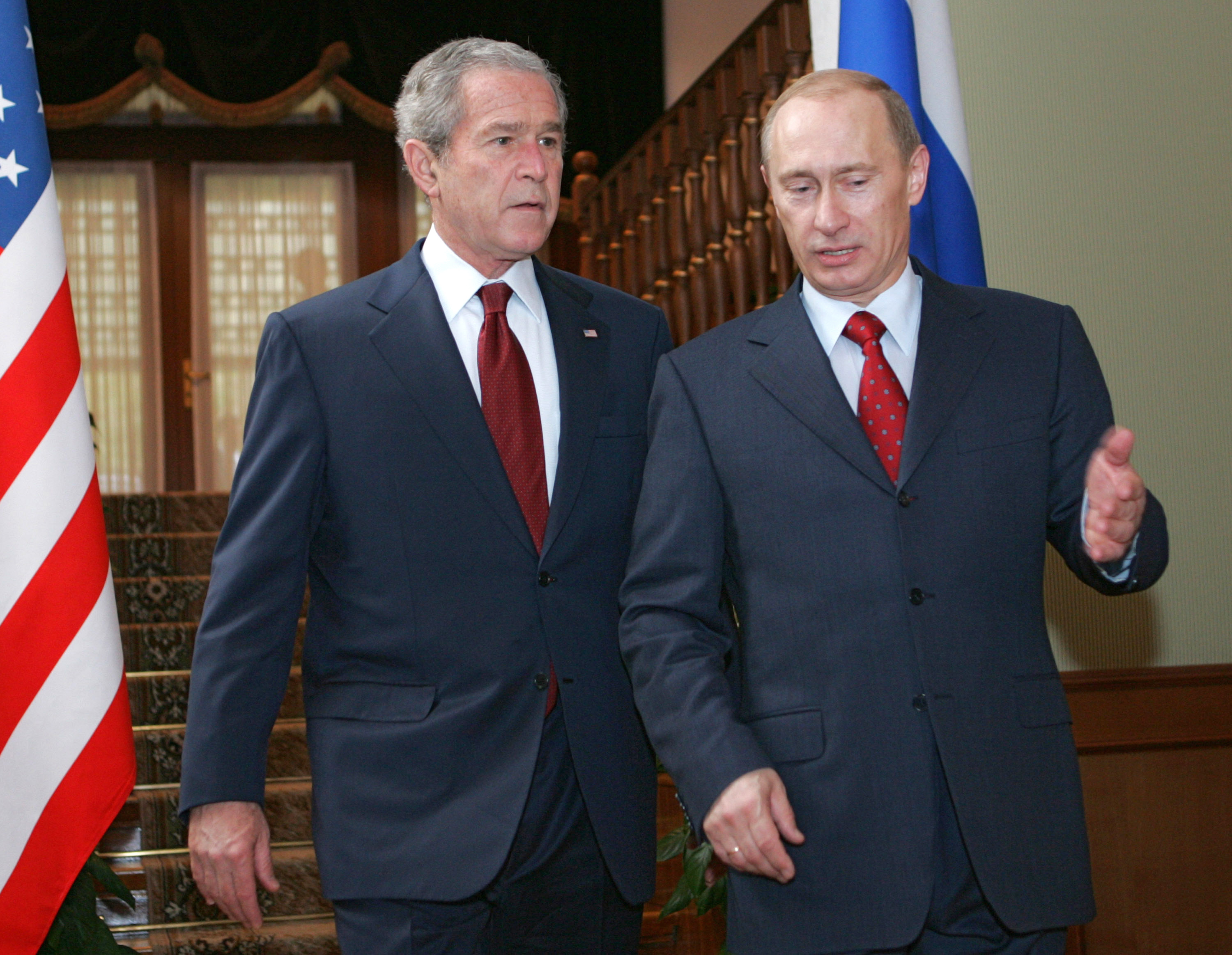 <p>Джордж Буш и Владимир Путин в Сочи, 2008 год.&nbsp;Фото &copy; РИА Новости/Владимир Родионов</p>