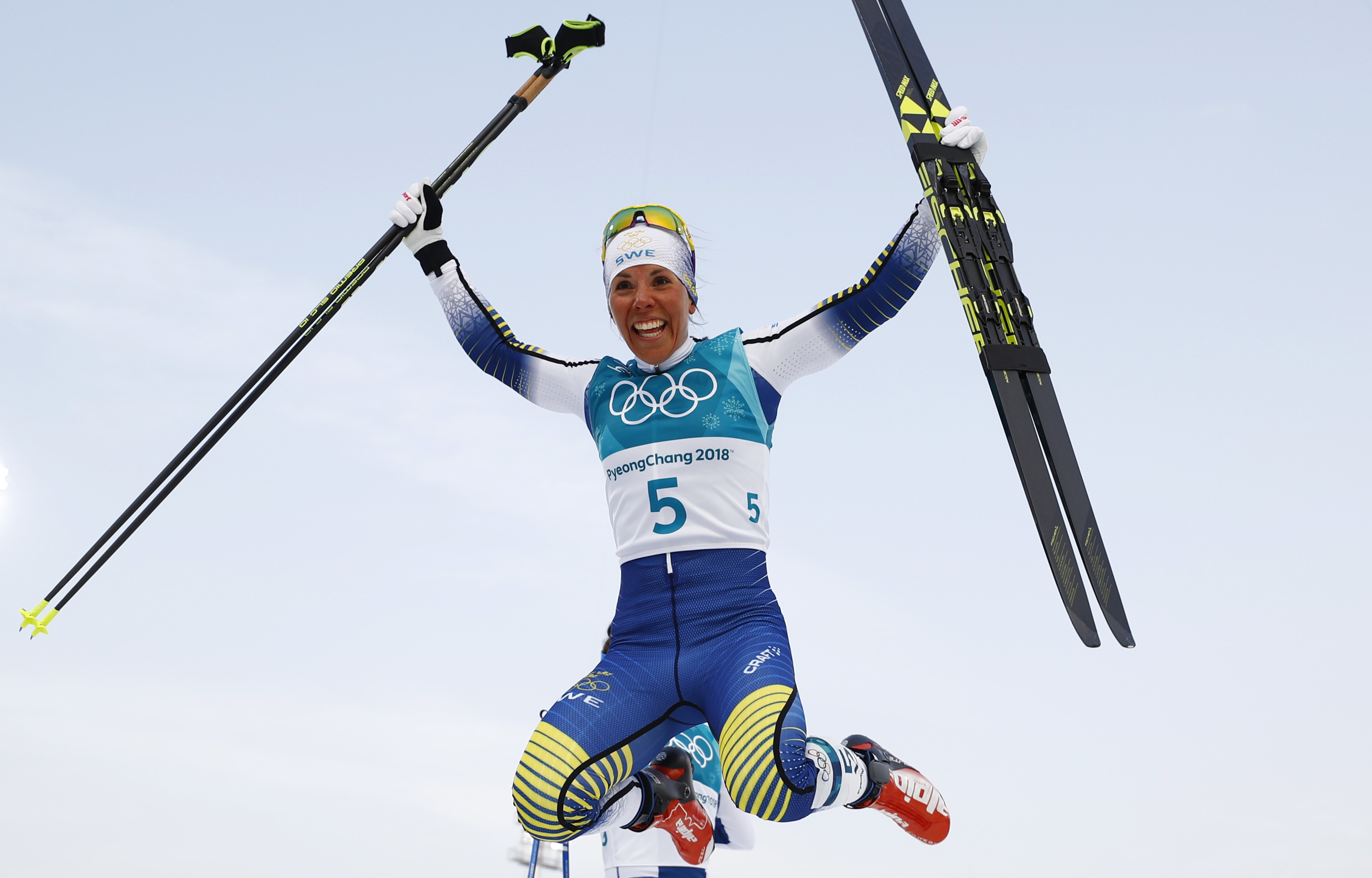 Шведская лыжница Шарлотт Калла — первая олимпийская чемпионка в Пхёнчхане. Фото: © REUTERS/Kai Pfaffenbach