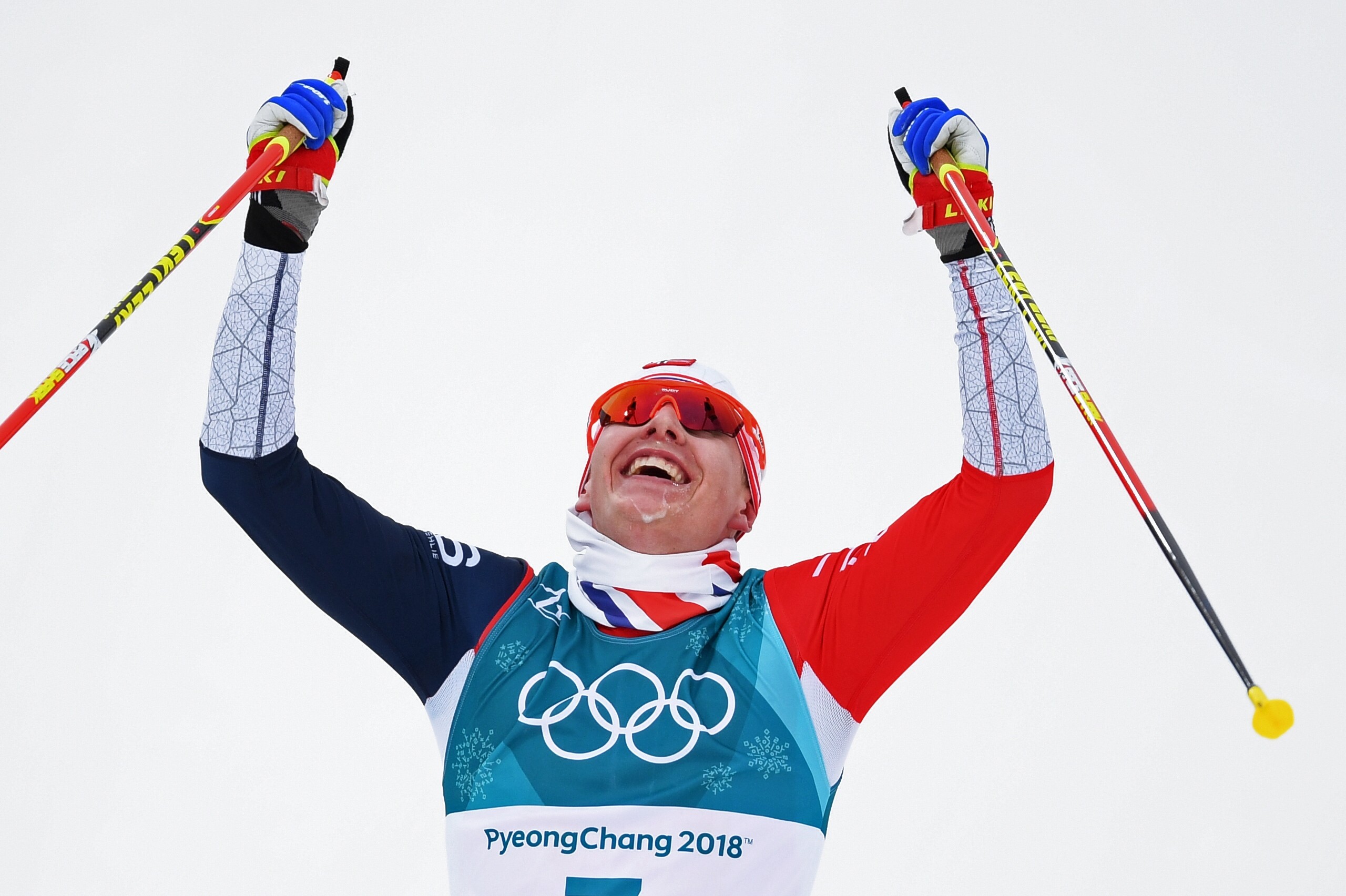 Норвежец Симен Крюгер стал олимпийским чемпионом в лыжных гонках (скиатлон 15+15 км). Фото: ©РИА Новости/Алексей Филиппов