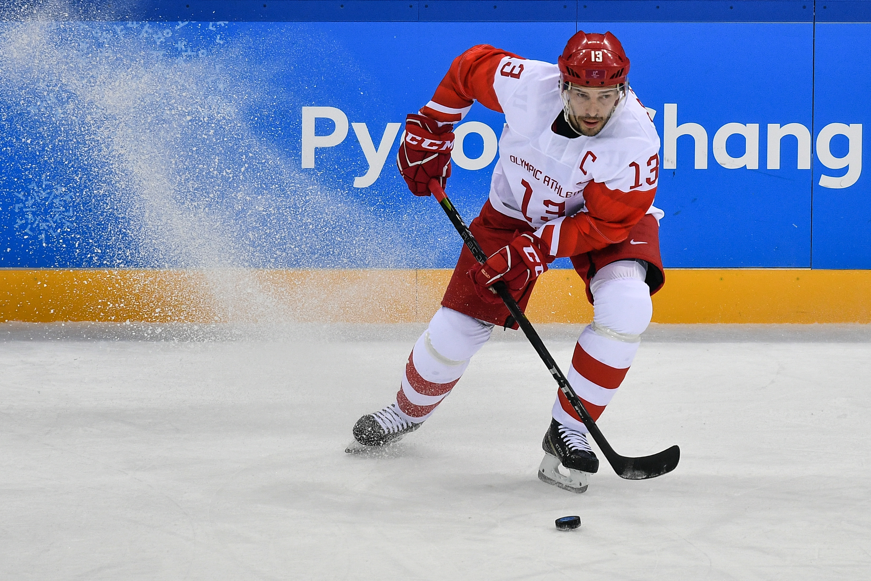 Капитан российской хоккейной команды Павел Дацюк. Фото: © РИА Новости/Владимир Песня