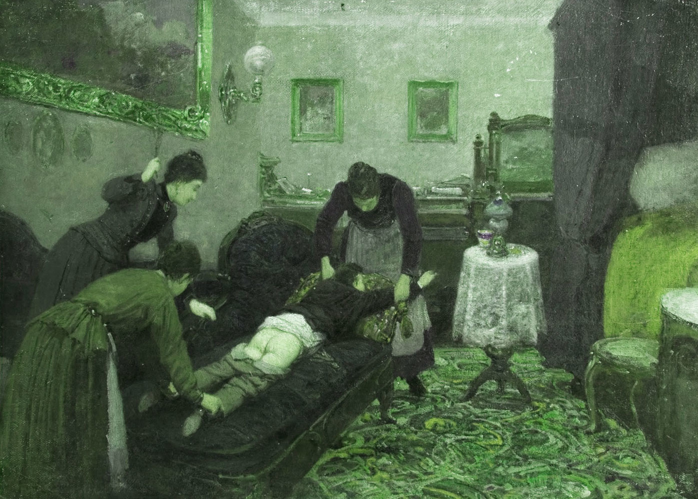 Картина Павла Ковалевского "Порка" (1880 г.)