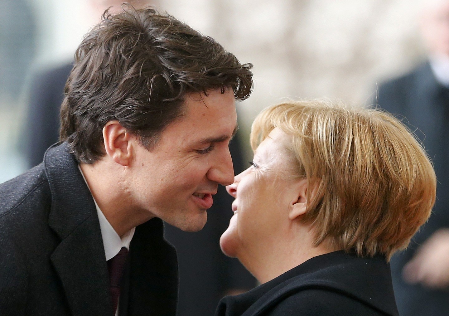 Джастин Трюдо и Ангела Меркель.&nbsp;Фото: &copy;&nbsp;REUTERS/Hannibal Hanschke




