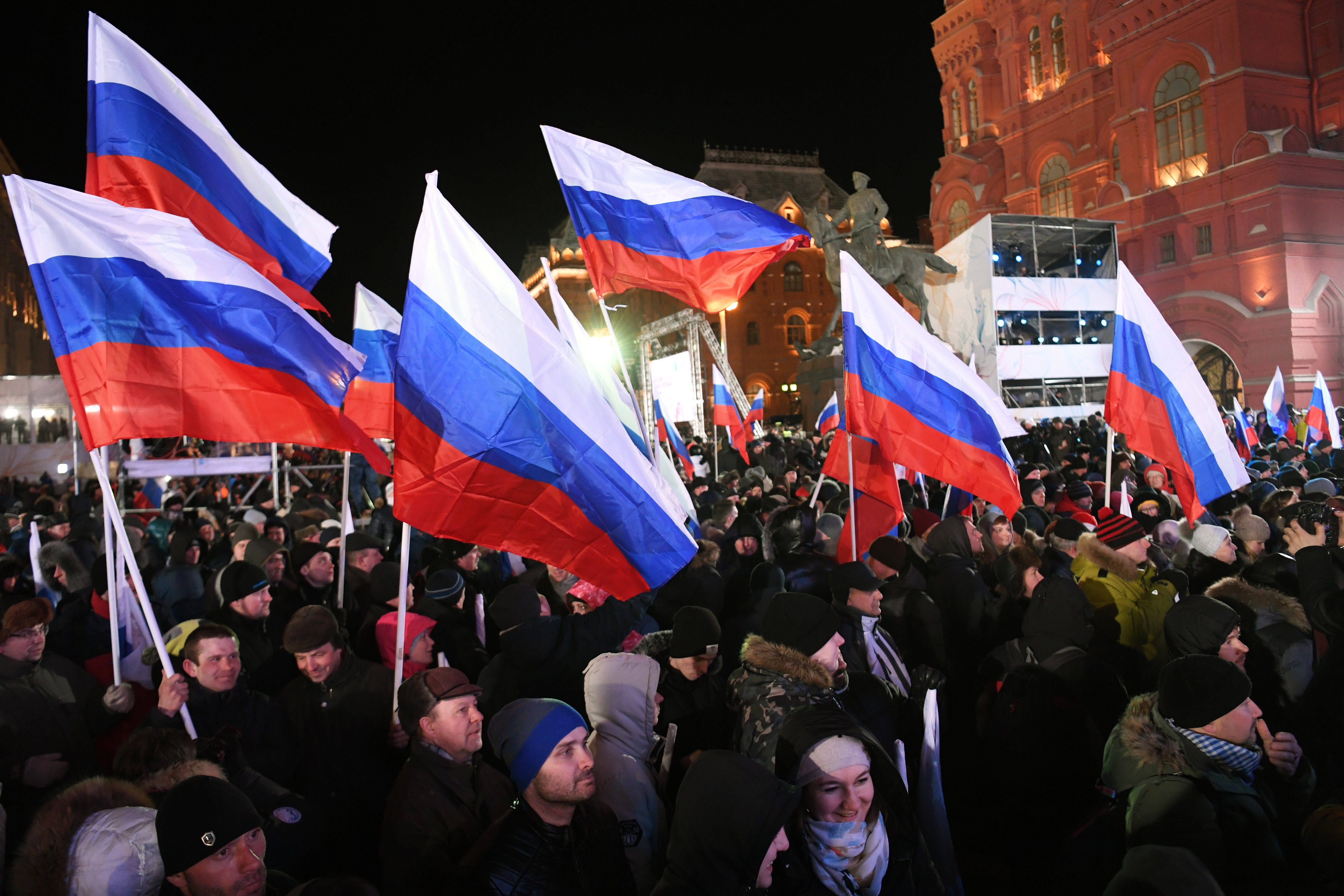 Зрители на митинг-концерте на Манежной площади. Фото: &copy; РИА Новости/ Евгений Биятов