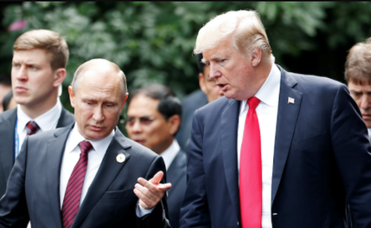 Президент РФ Владимир Путин и президент США Дональд Трамп.&nbsp; Фото: &copy;REUTERS/Jorge Silva&nbsp;