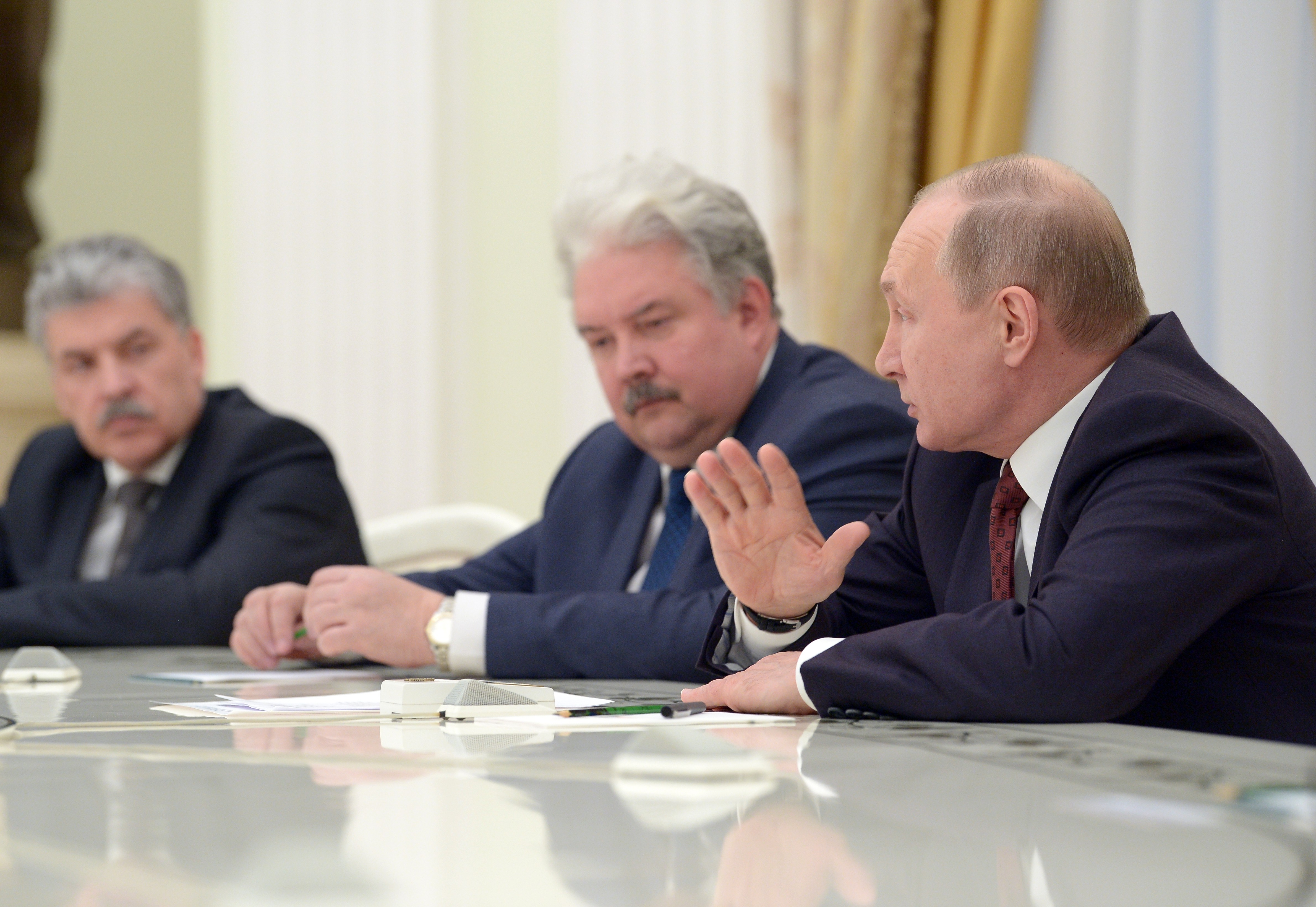 Владимир Путин на встрече с соперниками по президентской кампании.&nbsp;Фото: &copy; РИА Новости/&nbsp;Алексей Никольский

