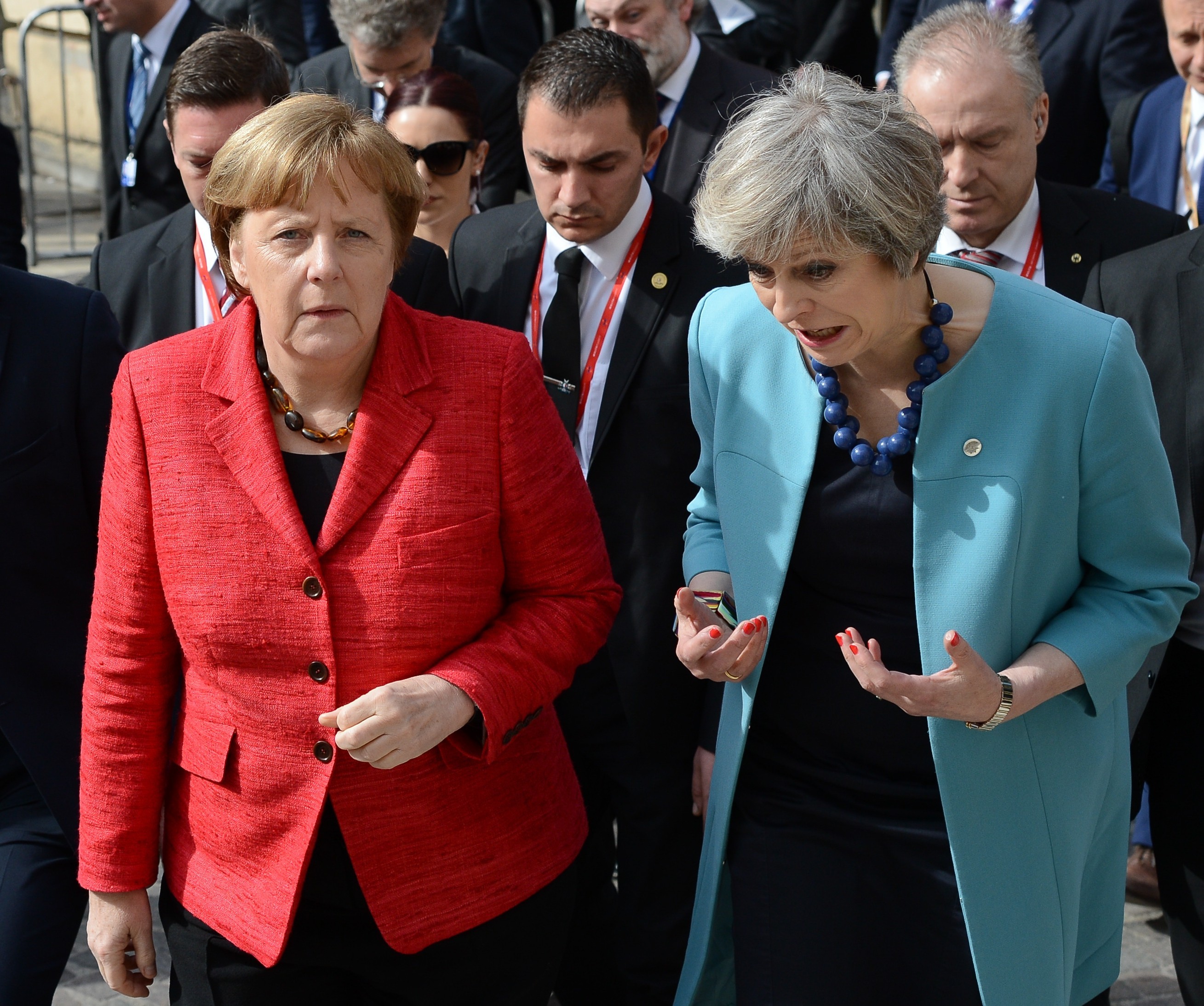 Ангела Меркель и тереза Мэй. Фото: &copy; РИА Новости/Алексей Витвицкий




