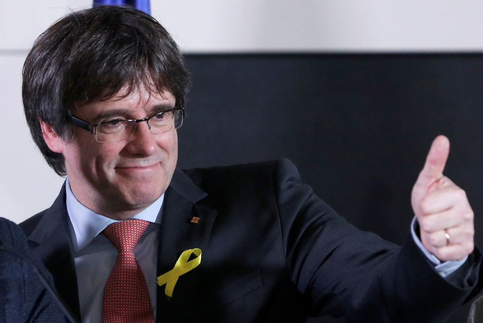 Экс-глава правительства Каталонии Карлес Пучдемон. Фото: &copy;REUTERS/Francois Lenoir


