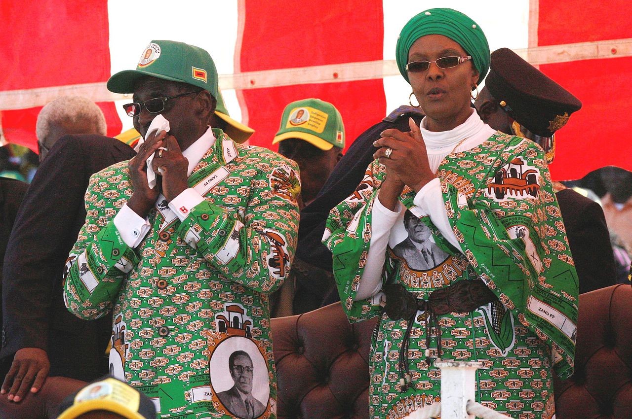 Экс-президент Зимбабве Роберт Мугабе&nbsp;и его жена Грейс Мугабе.&nbsp;Фото: &copy; Wikipedia