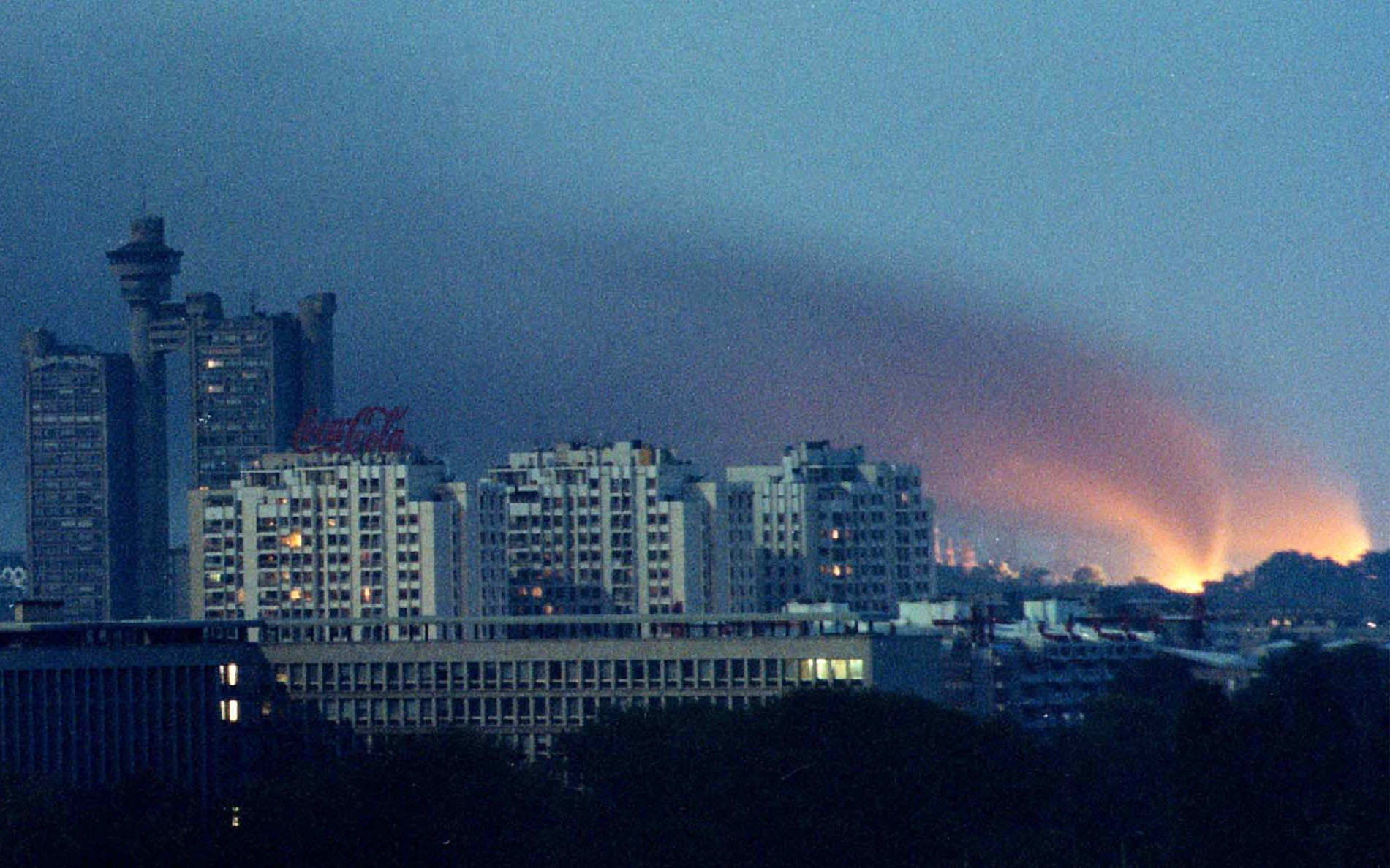 Белград во время бомбардировки. Фото: © AP PHOTO / str