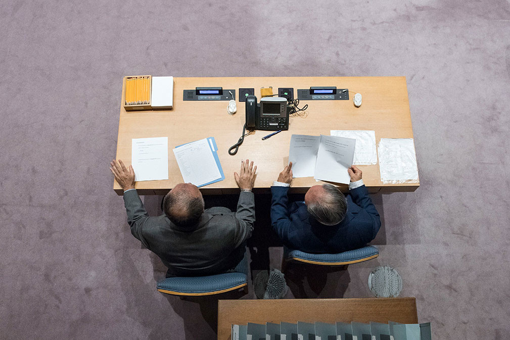 Сотрудники конференц-связи во время заседания Совета Безопасности. Фото © flickr / United Nations Photo