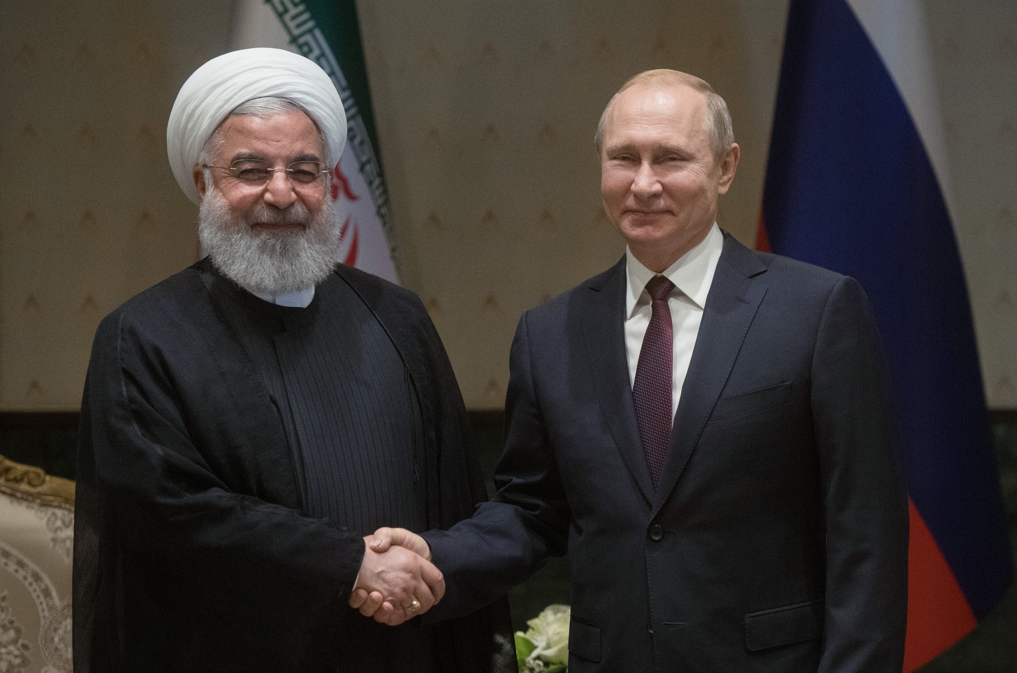 Президент Ирана Хасан Рухани и президент России Владимир Путин. Фото: &copy;РИА Новости/Сергей Гунеев